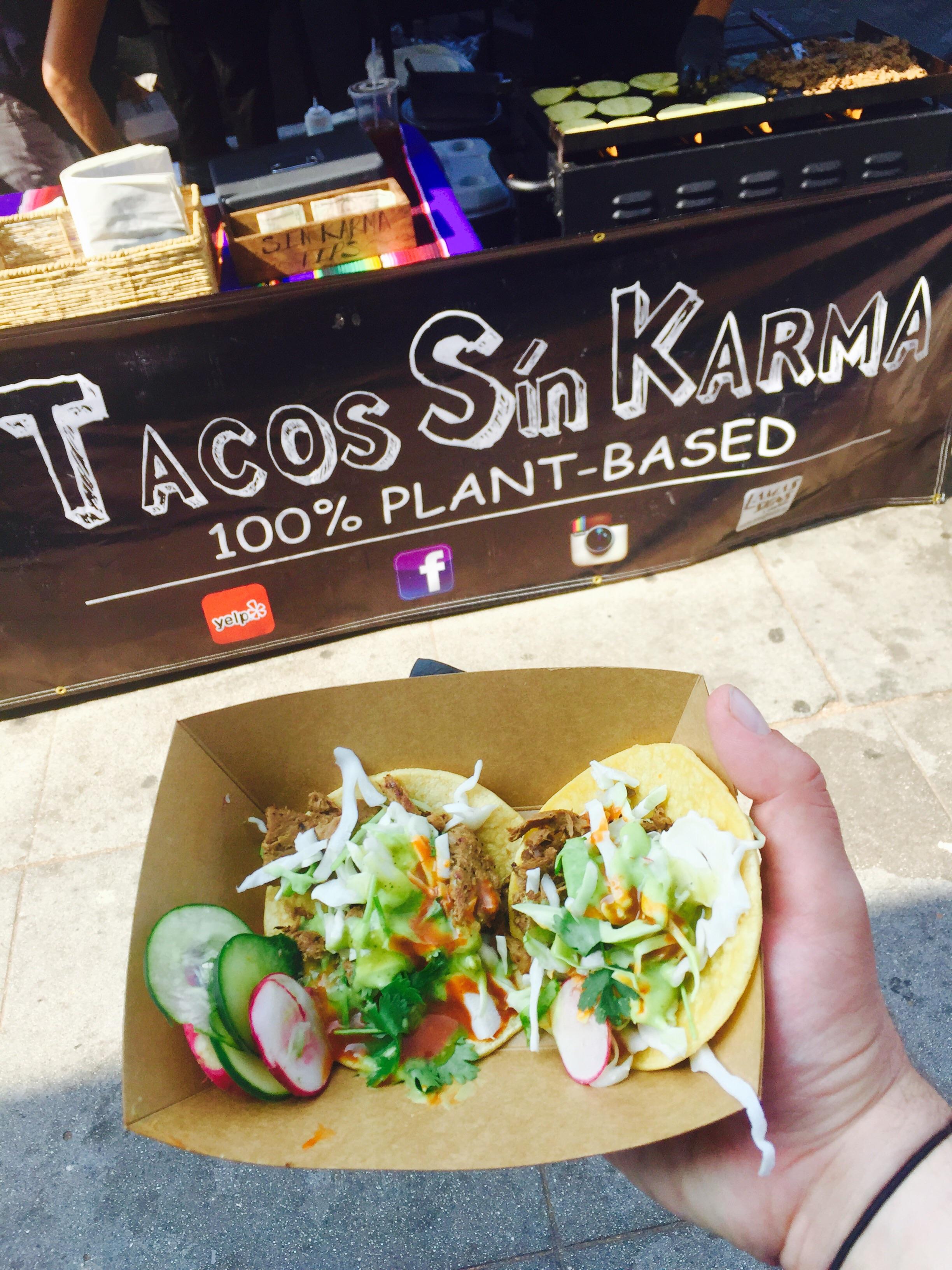 Carne Asnada tacos from Tacos Sin Karma Highland Park, Los Angeles