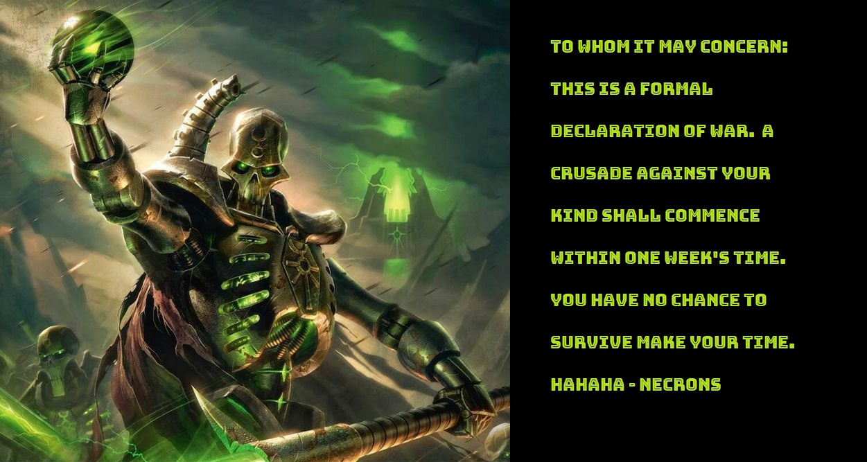 The gauntlet has been thrown to my brother. r/Warhammer40k