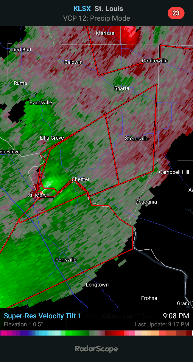 TORNADO EMERGENCY Including Chester, IL r/tornado