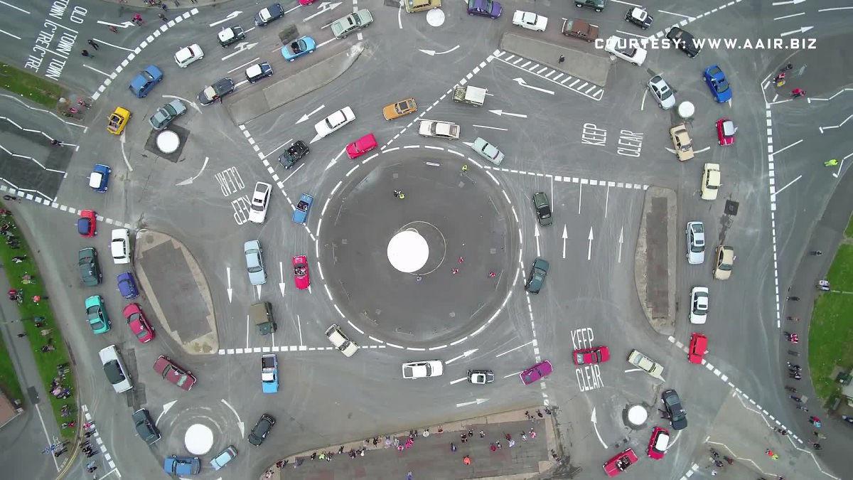 This is the Magic Roundabout in the heart of Swindon, UK. It’s 5