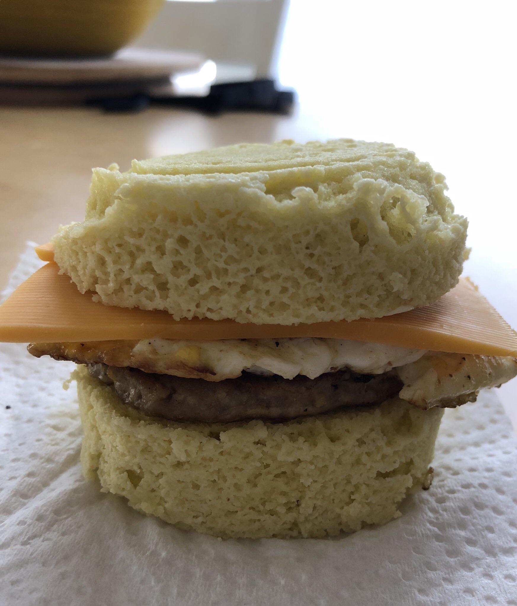 Sunday Breakfast Sausage Breakfast Sandwich 5 Carbs\74 Fat\19