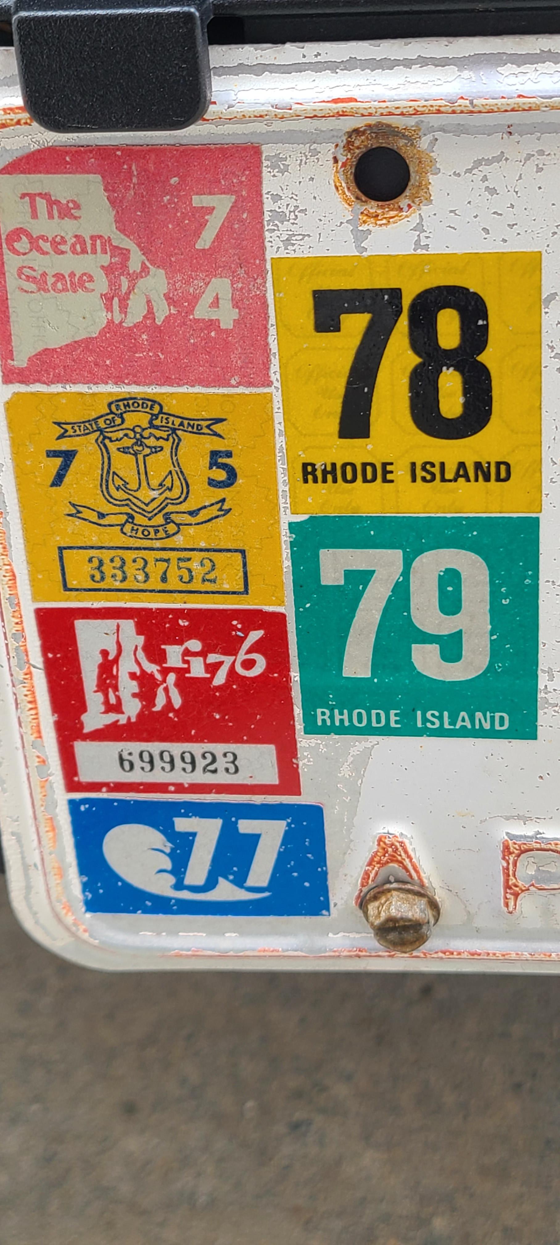 Old DMV stickers r/RhodeIsland