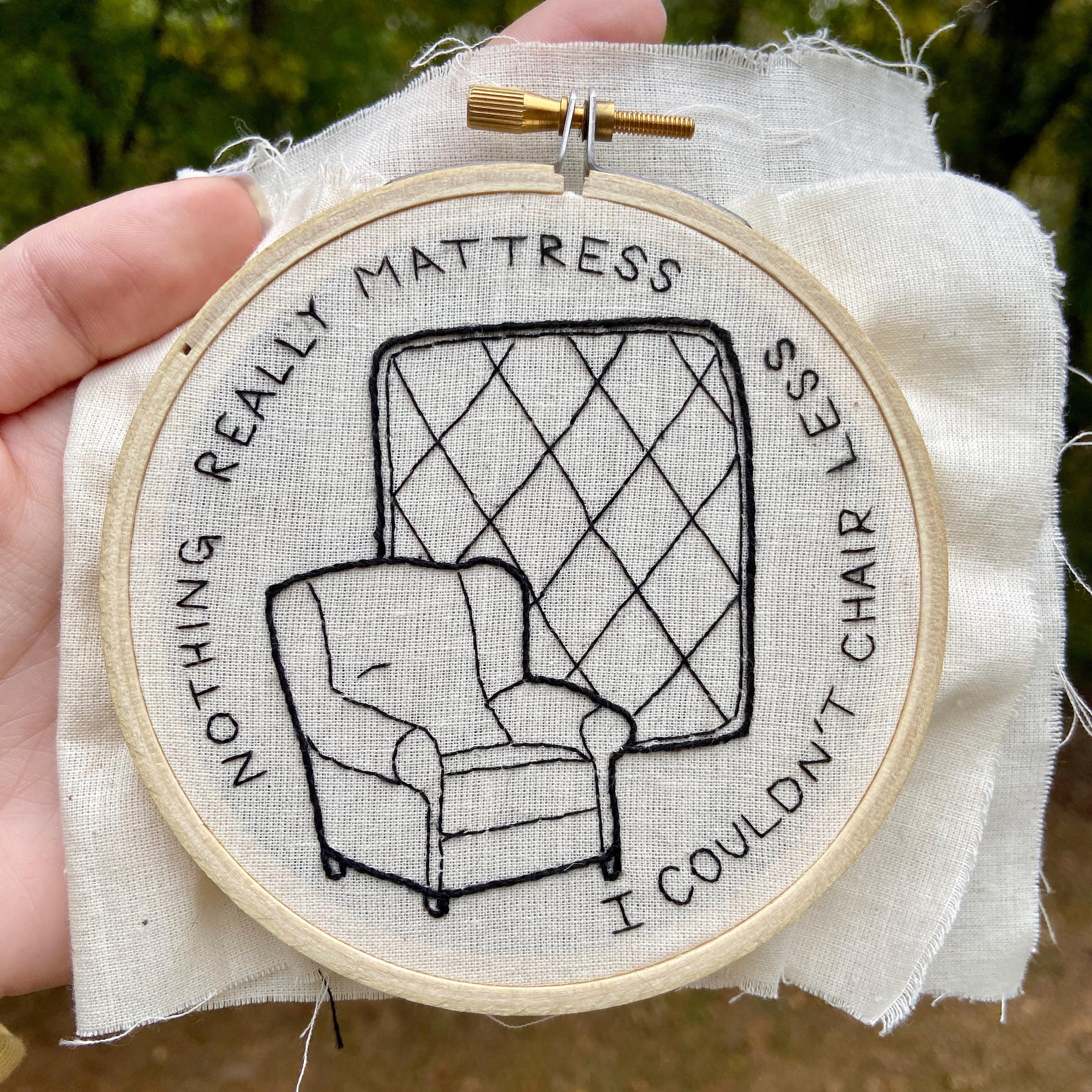 Anyone like furniture puns? Lol r/Embroidery