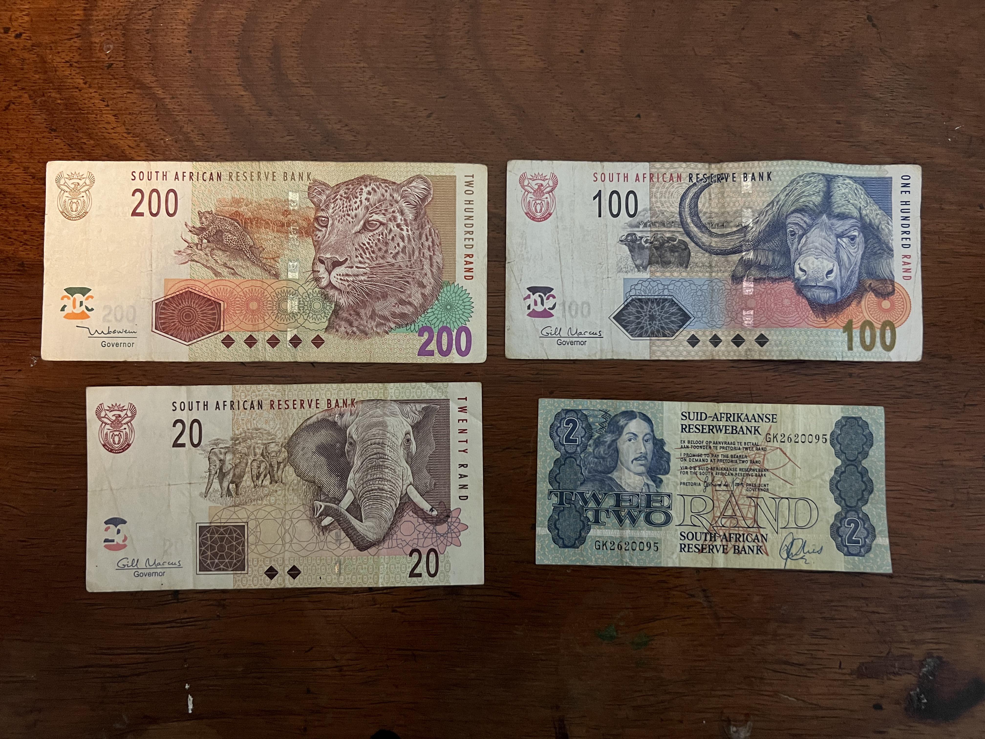 Based on the other guy’s post, here’s my collection of SA banknotes