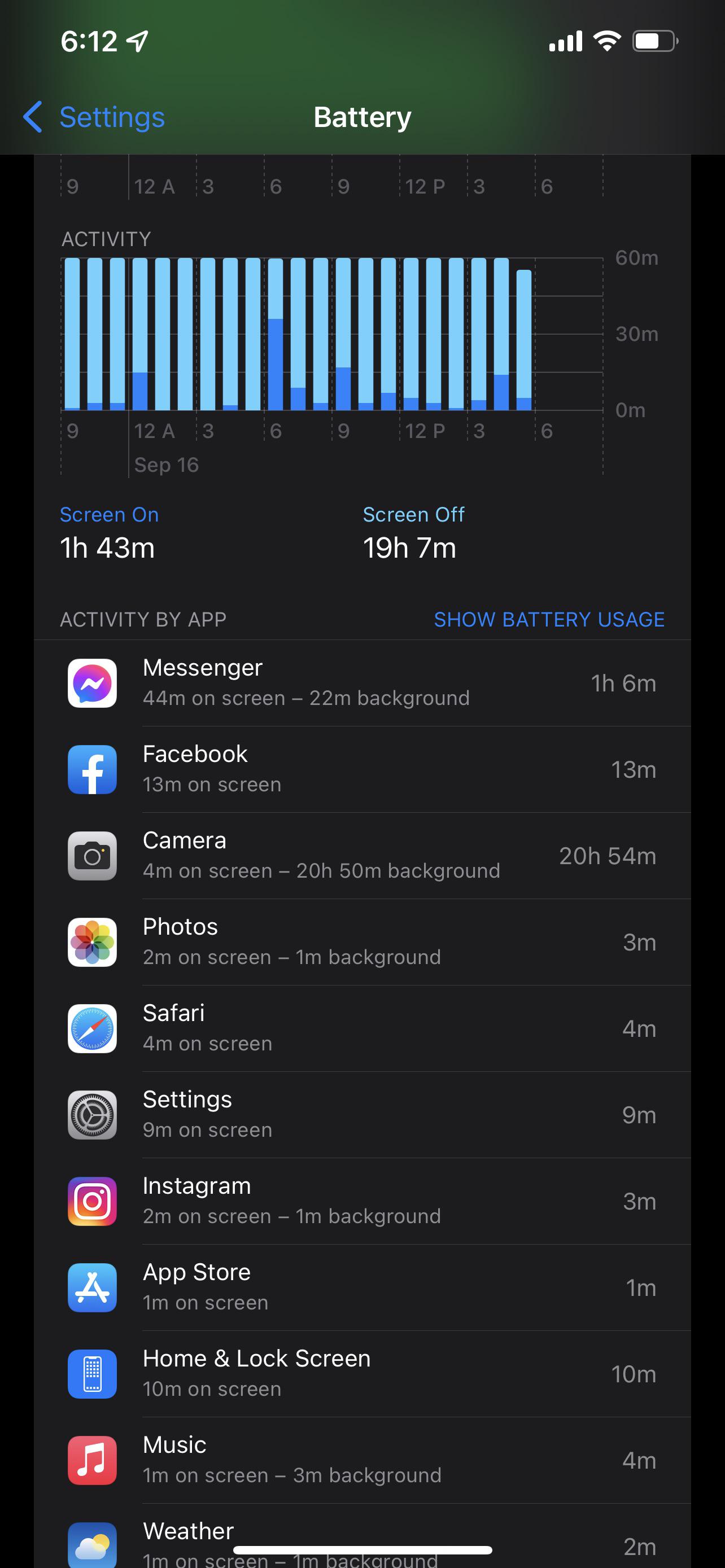 [iOS 15 RC] Battery max screen off time, and camera being the culprit