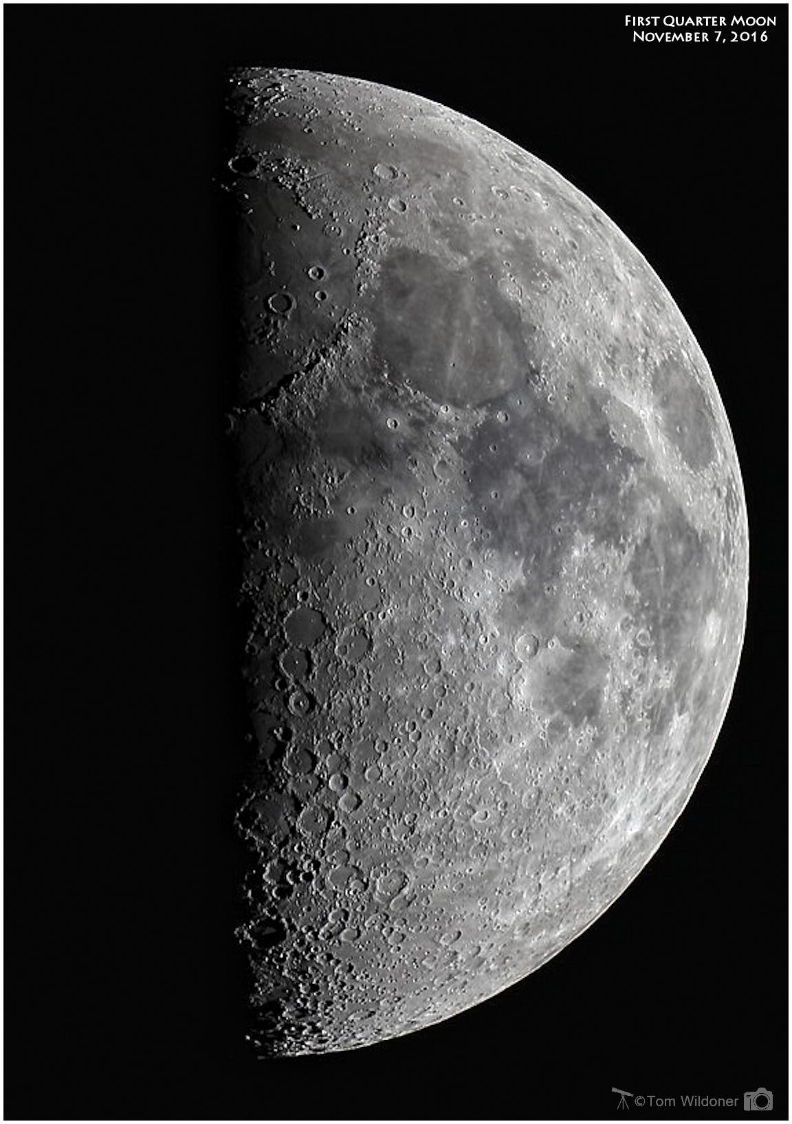 Last Night’s First Quarter Moon from Weatherly, Pennsylvania r