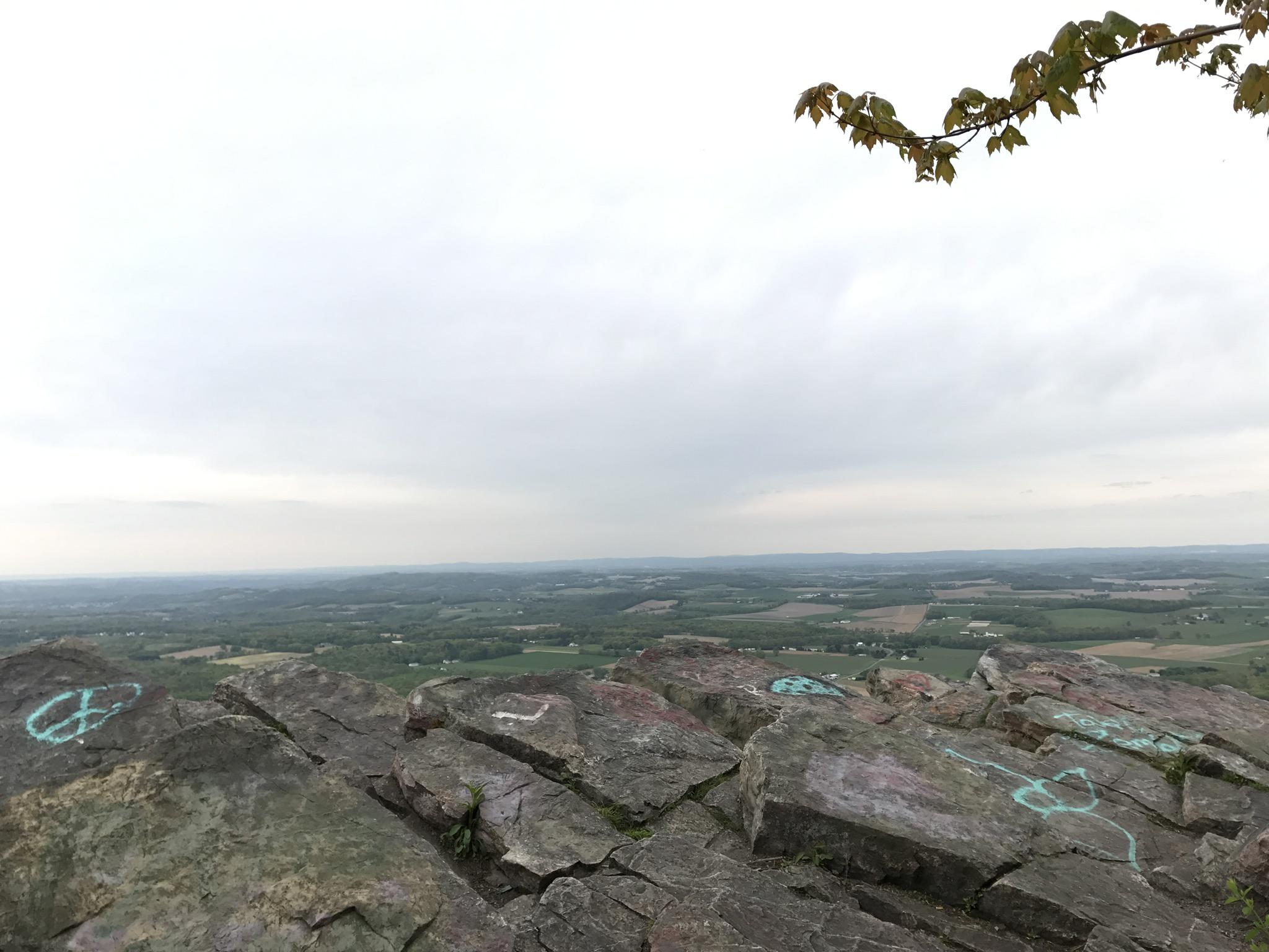 View from Bake Oven Knob, Germansville Pa. Minus the graffiti this is a
