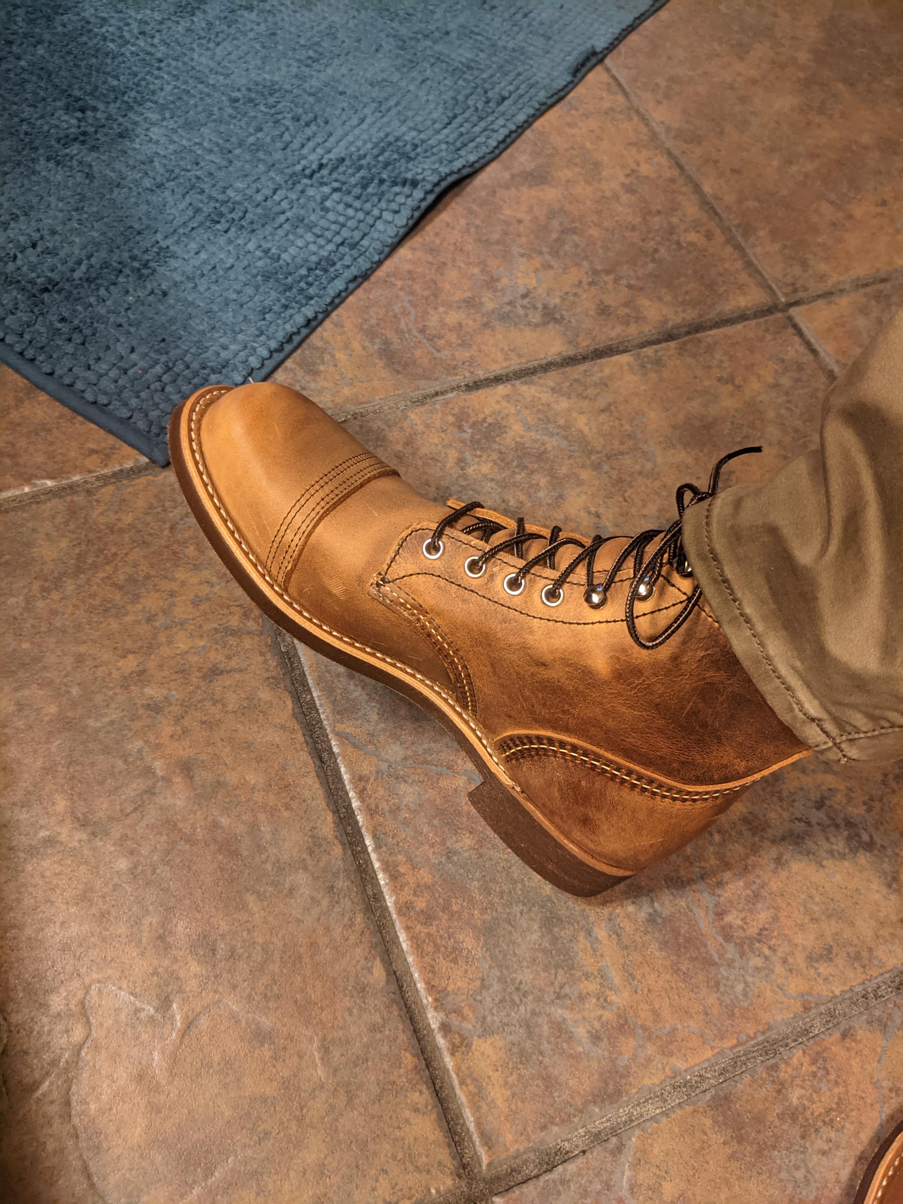 Newest addition to the collection. Copper rough and tough iron rangers. Way lighter than I was