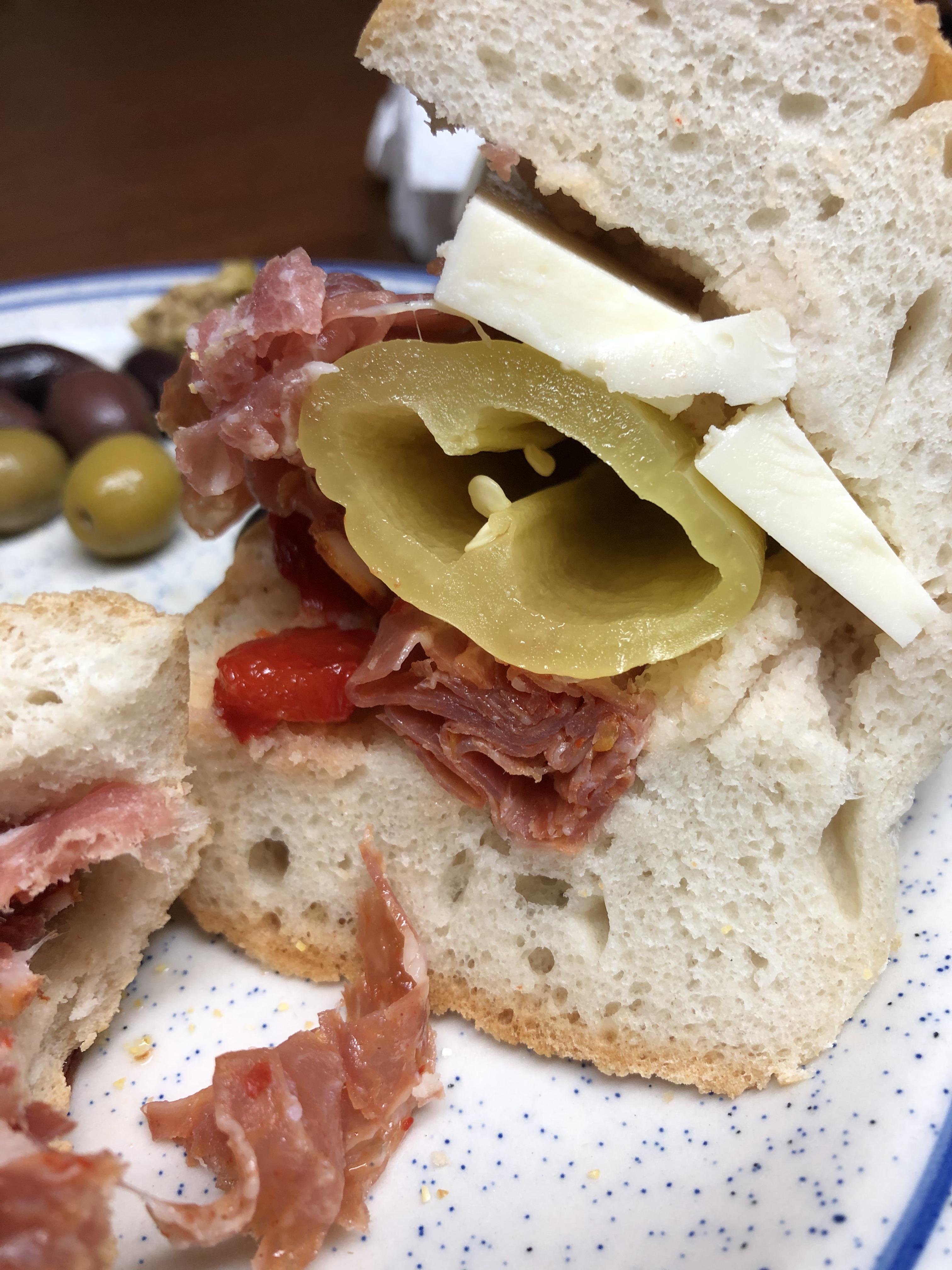 [Homemade] capicola, prosciutto, local provolone strong foot odor, one