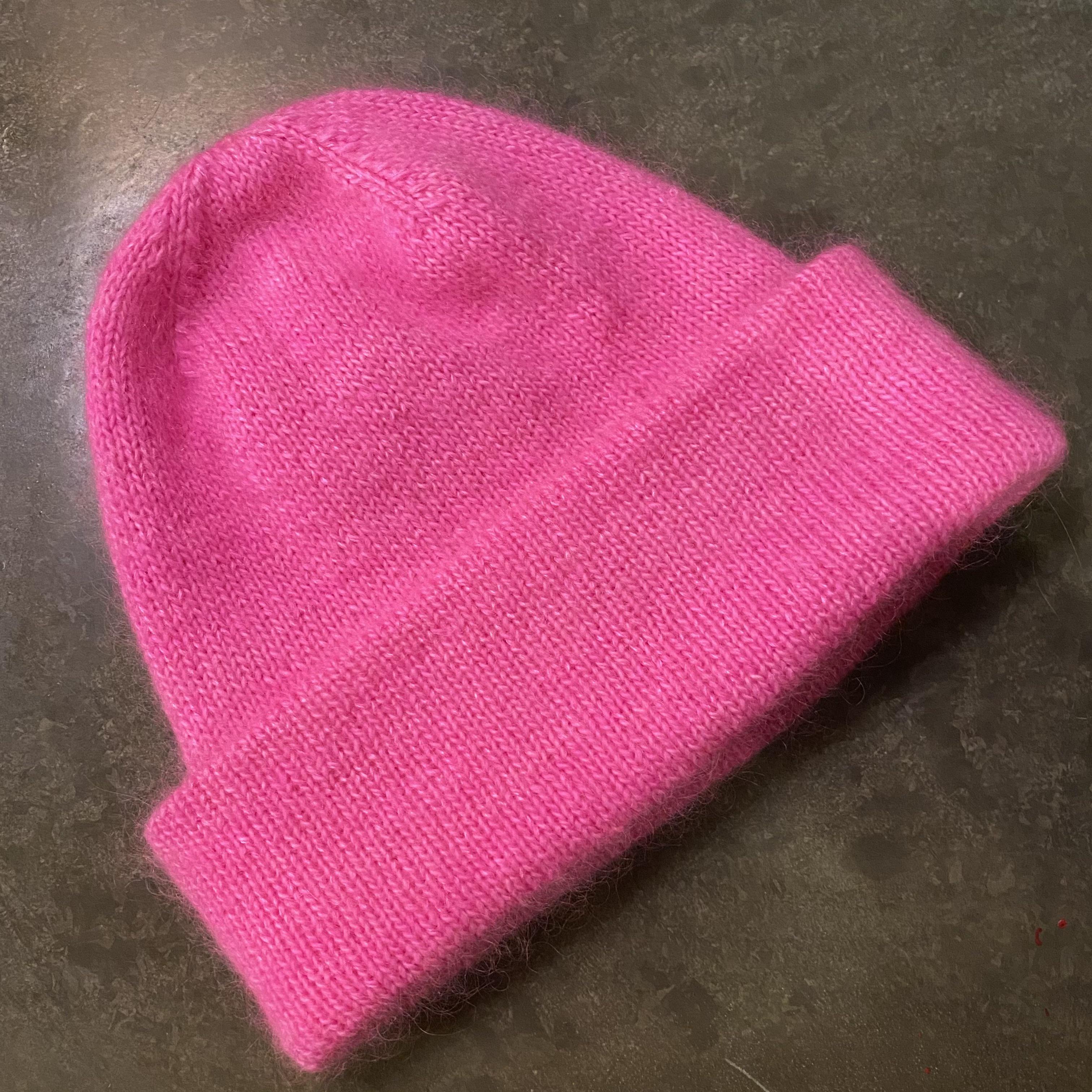 My neon pink finished Oslo Hat! r/knitting