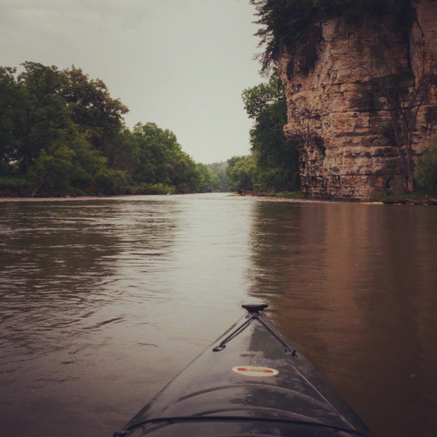 4th of July on the upper iowa floating in the rain r/Kayaking