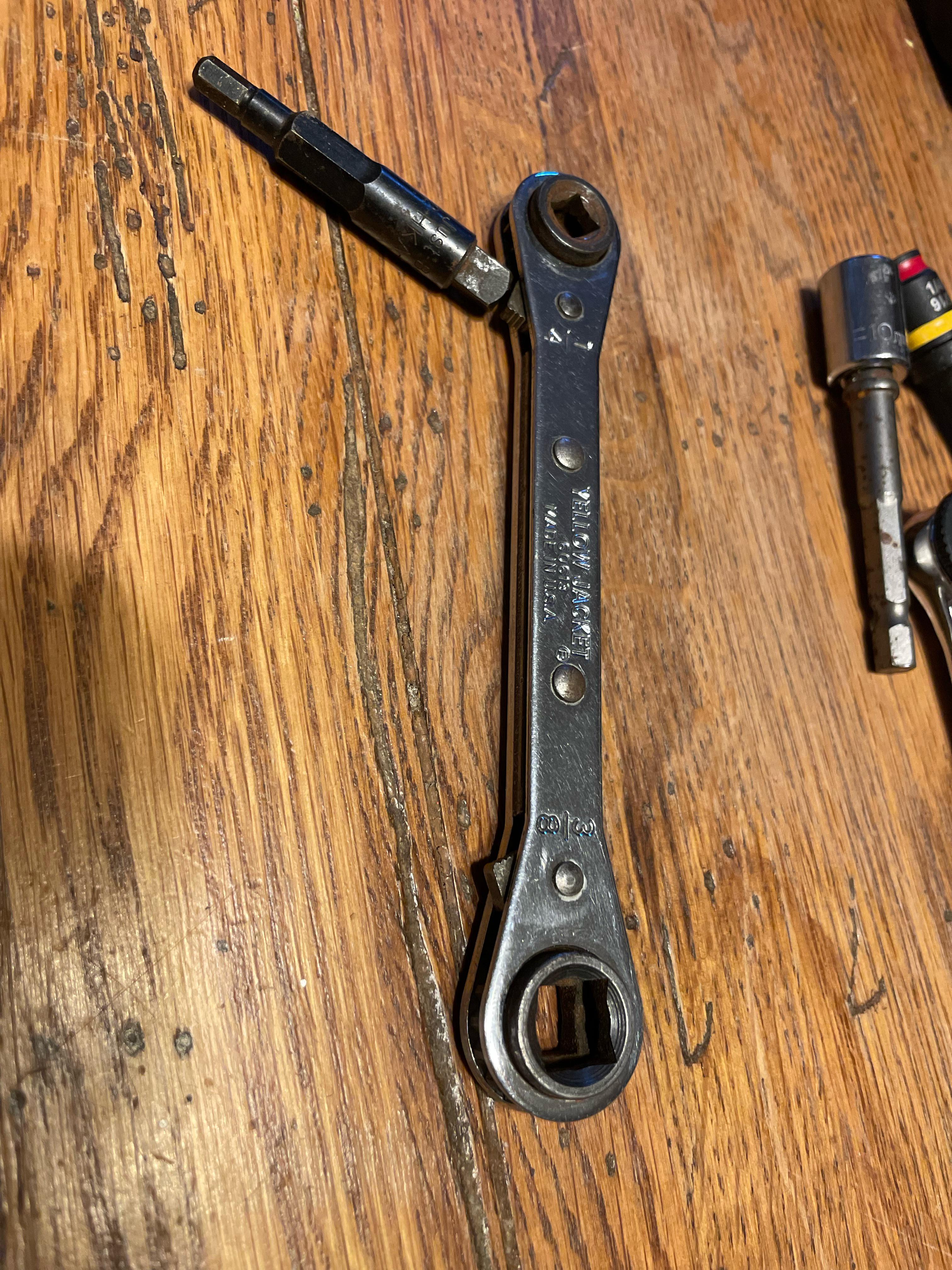 This is my king/service valve wrench, there are many other options