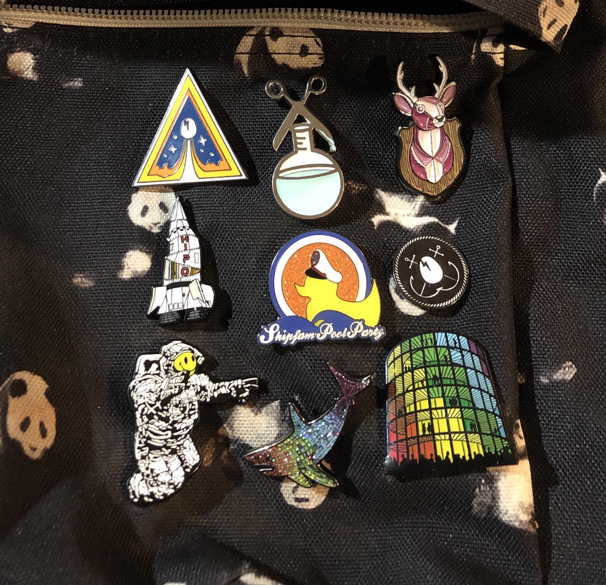 Finally putting all the pins I’ve made and had from friends on my