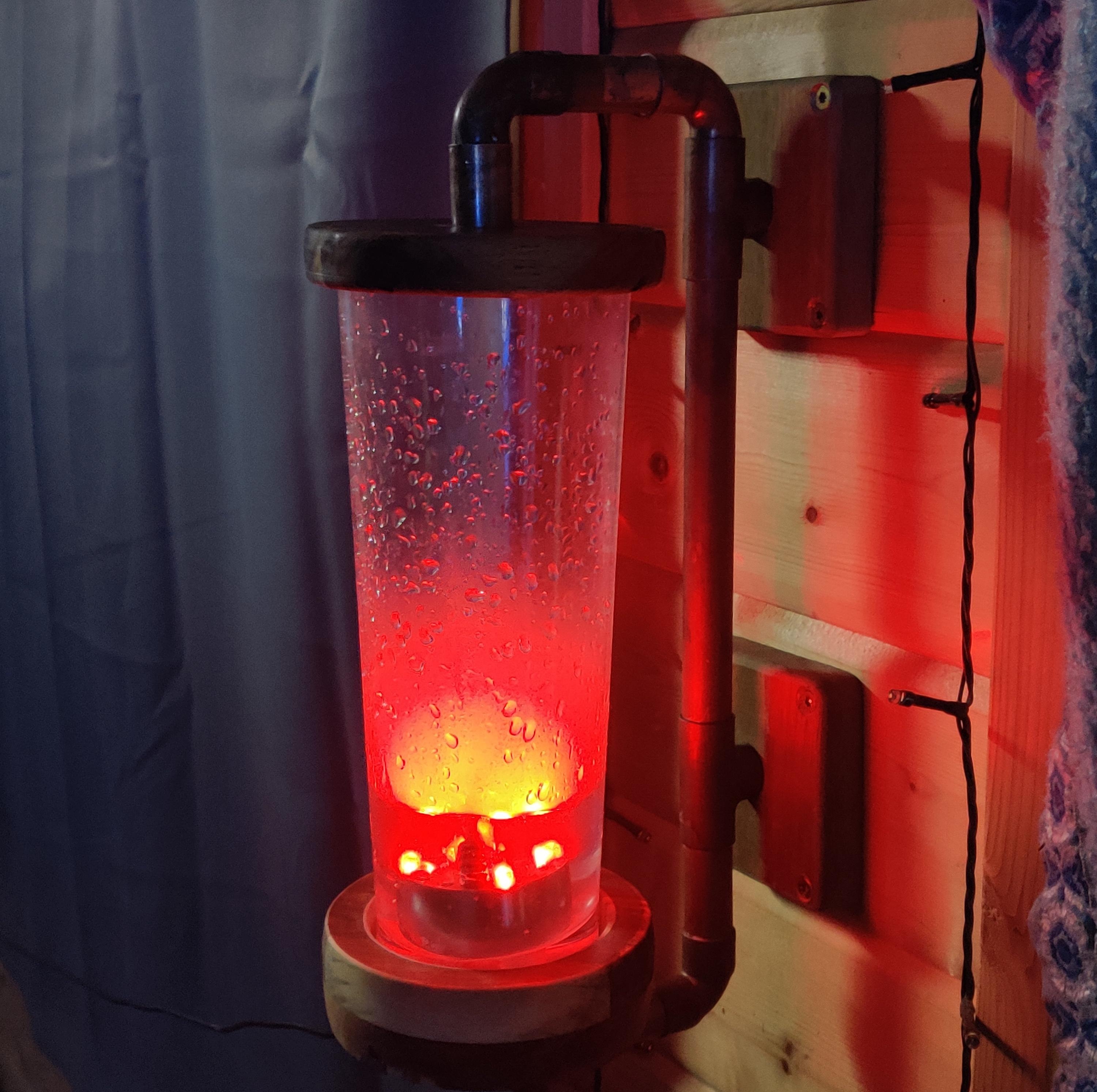 I made this steampunk water lamp r/woodworking