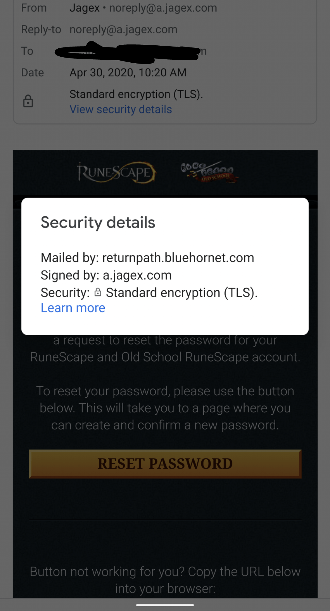 This legit Jagex email? I have 2FA active. r/2007scape