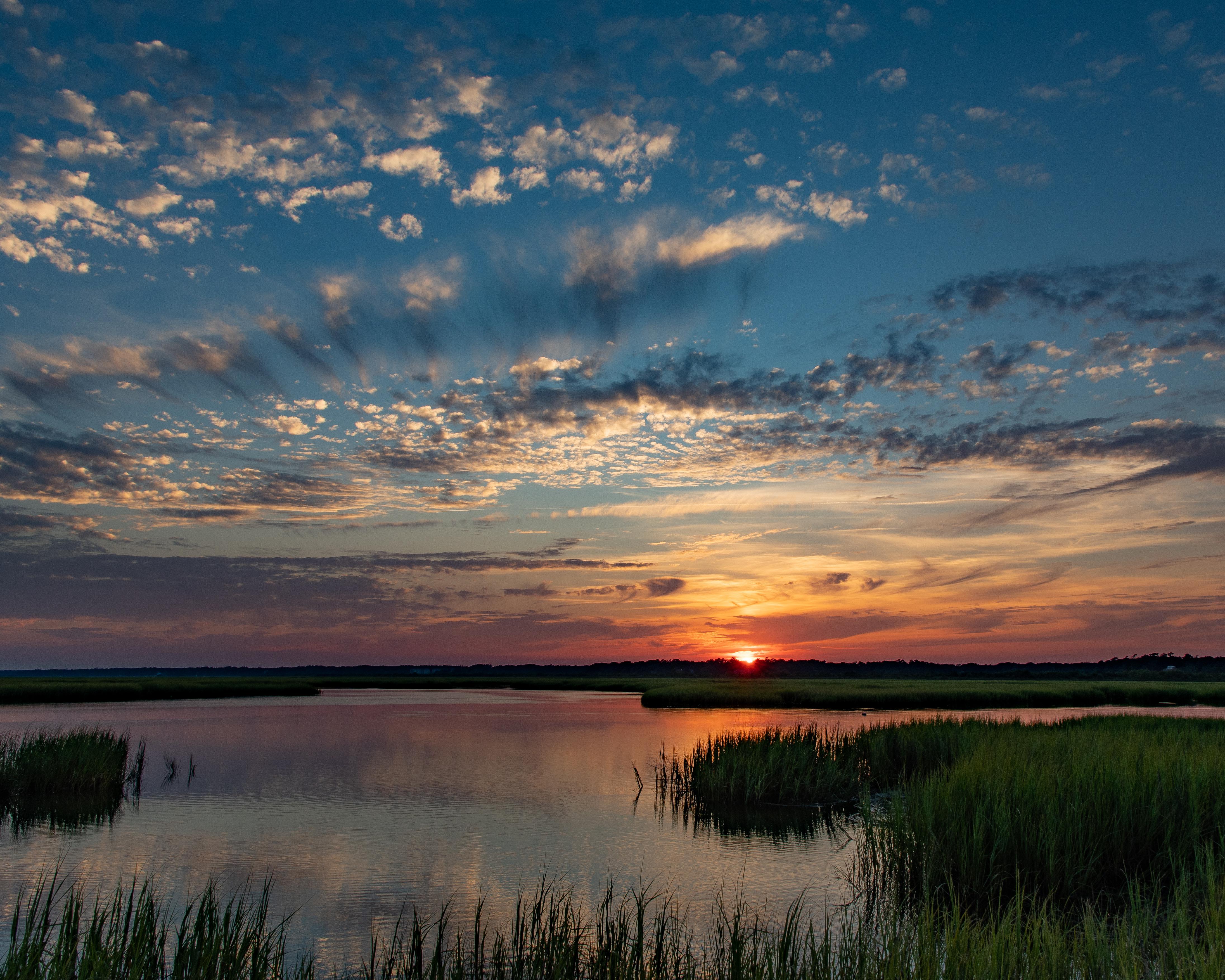 Sunset picture taken overlooking Bird Island as seen from Sunset Beach