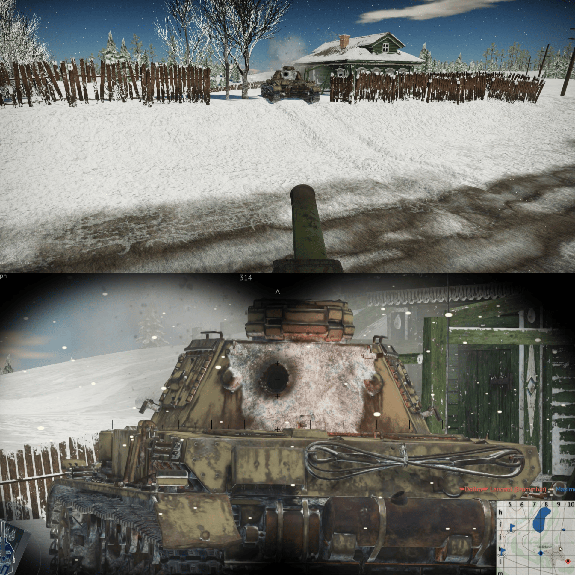 A Panzer after it "survives" a KV2 shell to the back
