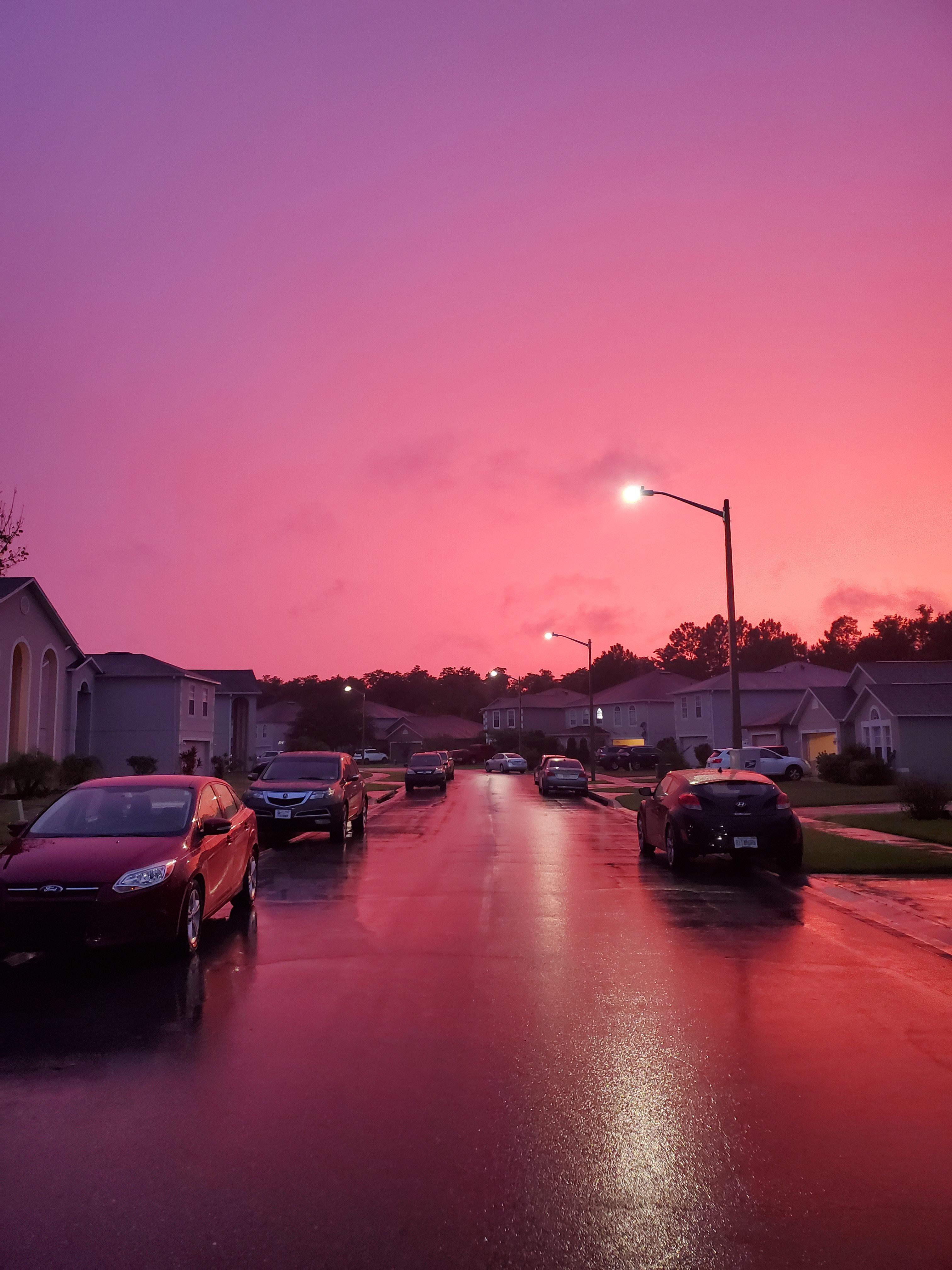 took this picture of this really nice sunset in my neighborhood r/pics