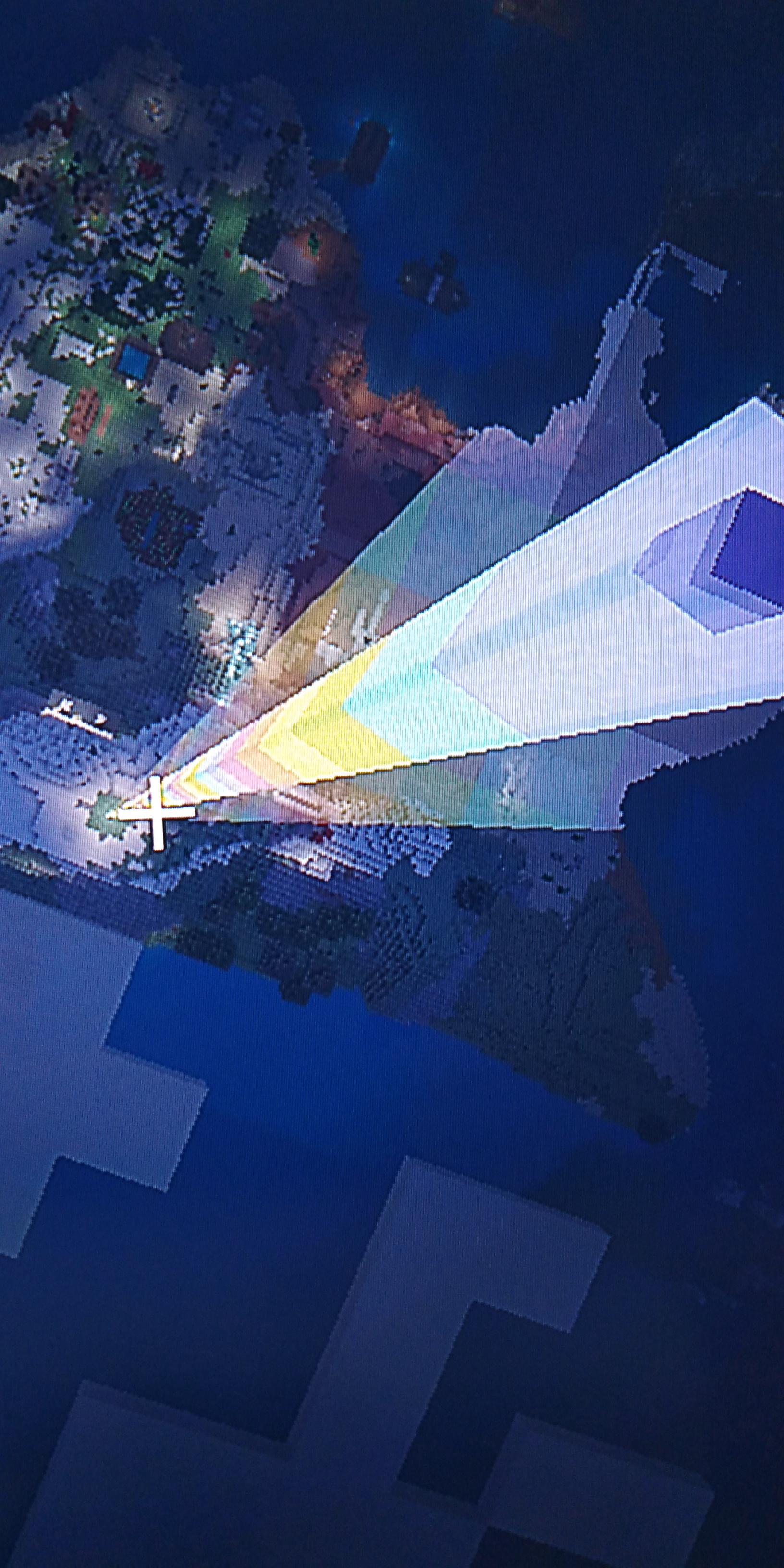 I made rainbow beacon using stained glass panes! r/Minecraft