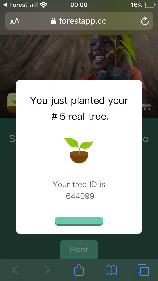 Just planted my fifth real tree with Forest app! forestapp