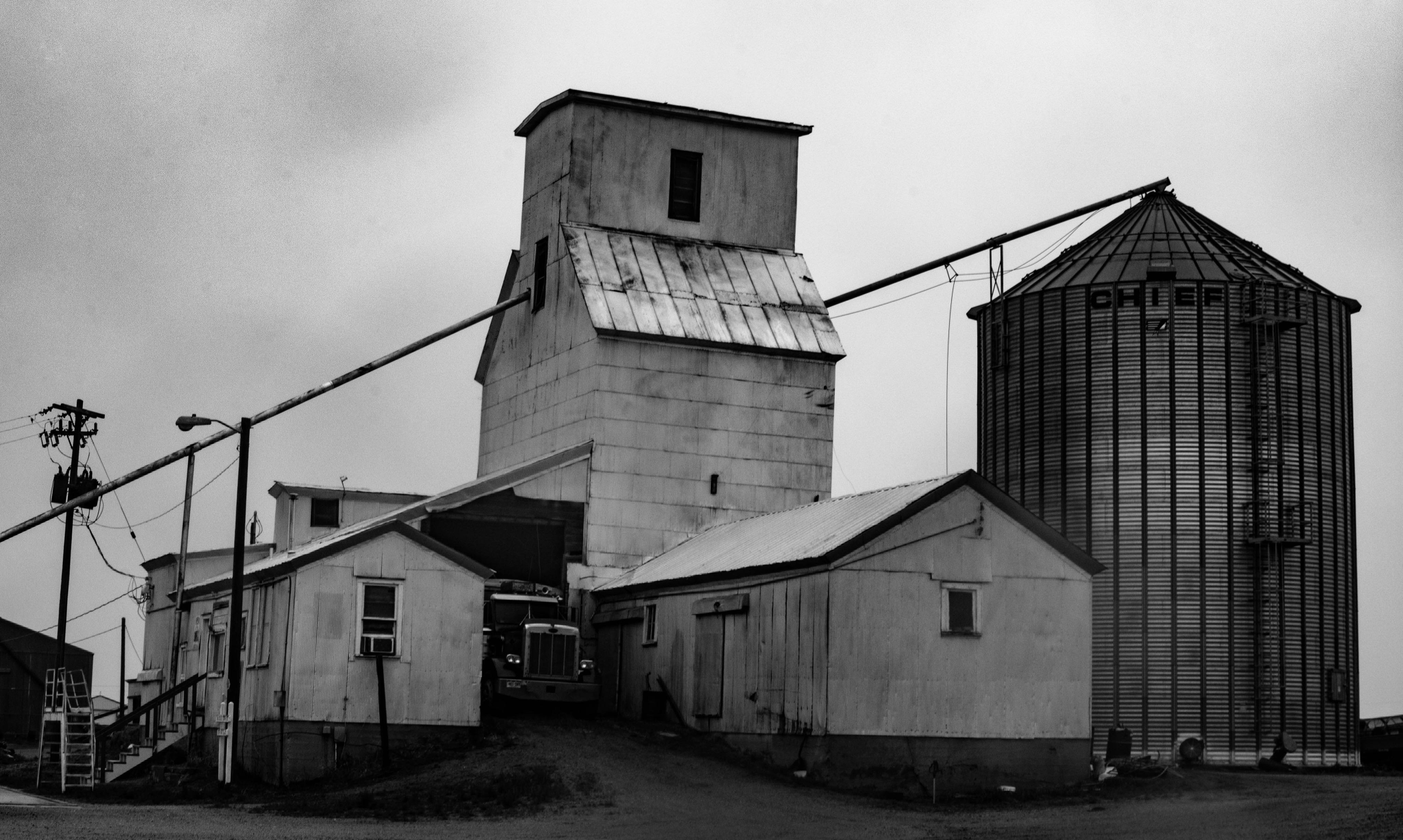 Grain Elevator, Northern Colorado. r/blackandwhite