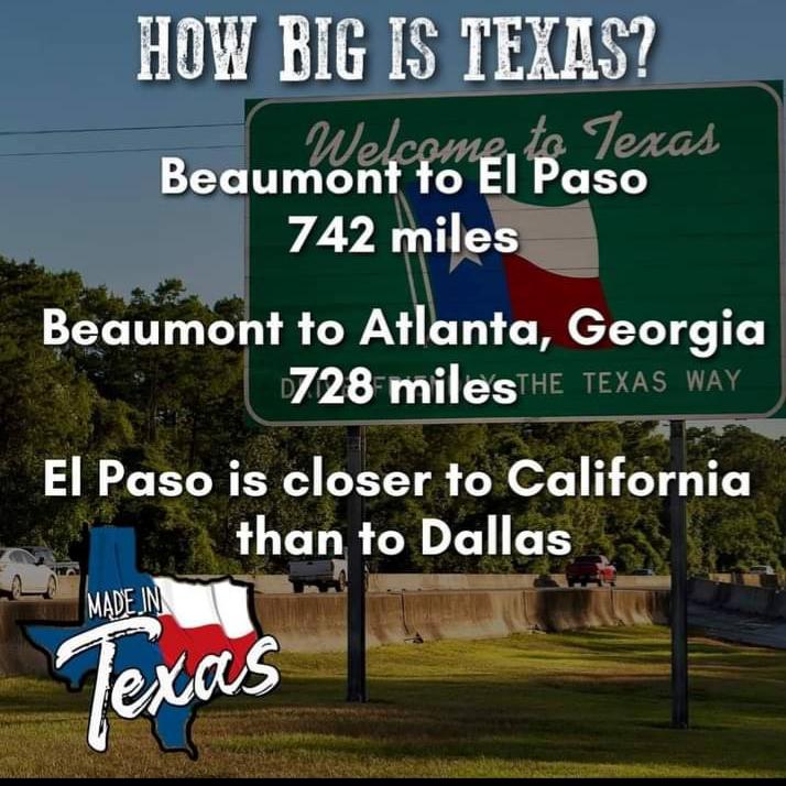 Texas is truly huge. r/texas