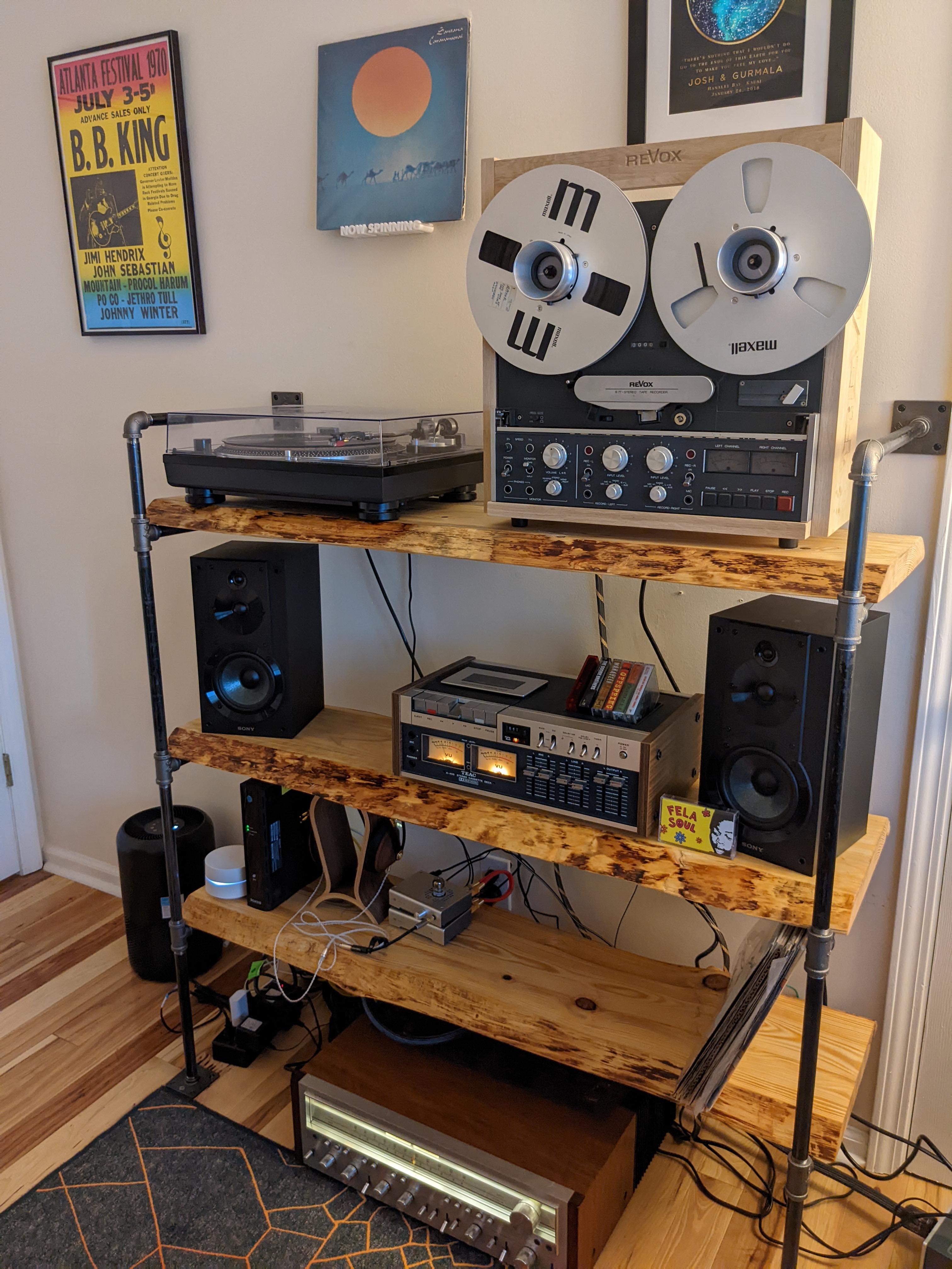 New shelves for audio setup r/vintageaudio