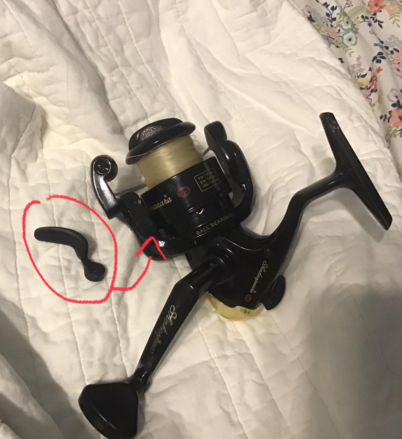 Piece came off reel, what is it, and what is its purpose? r