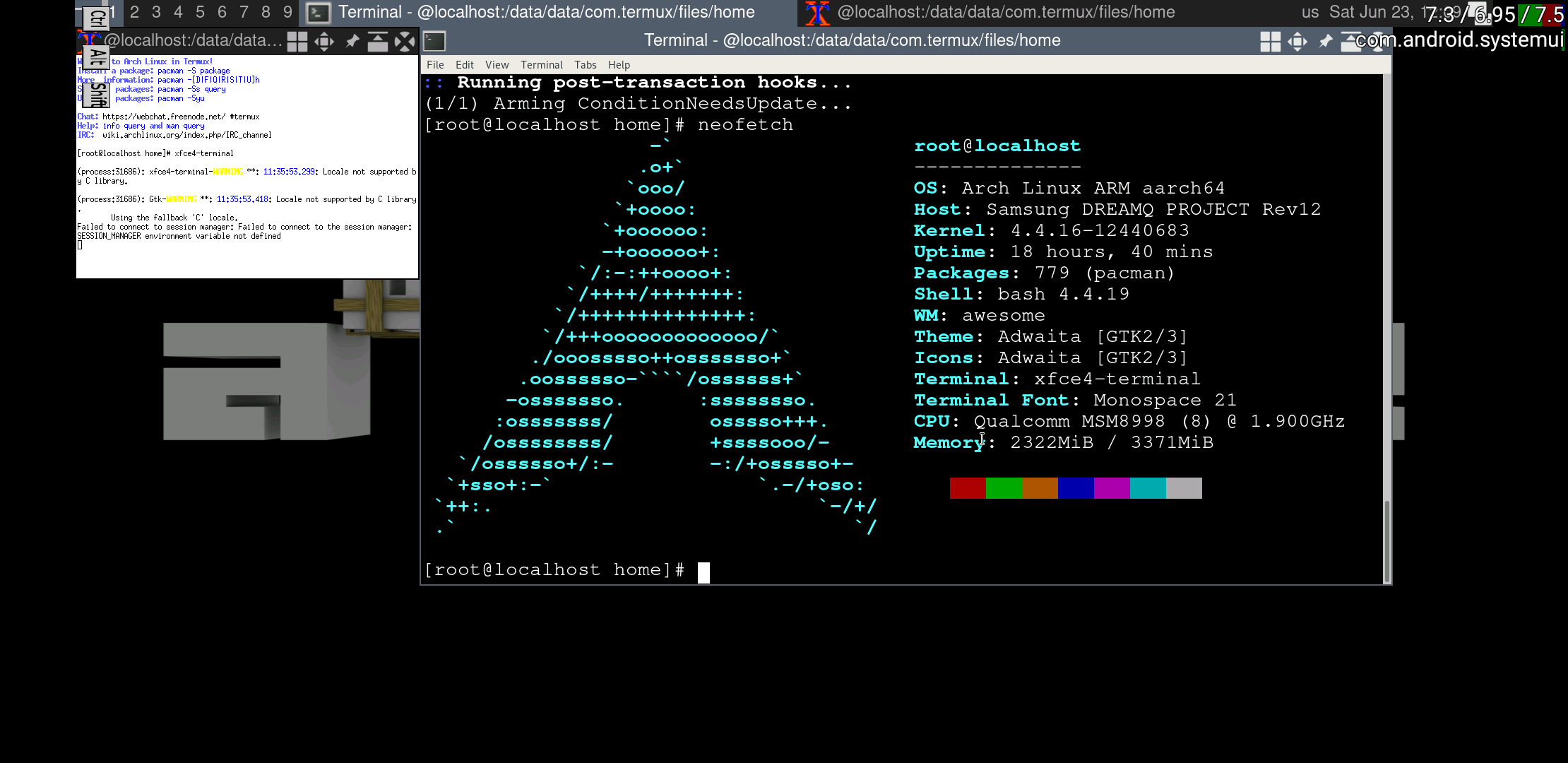 Arch on s8 no root archlinux