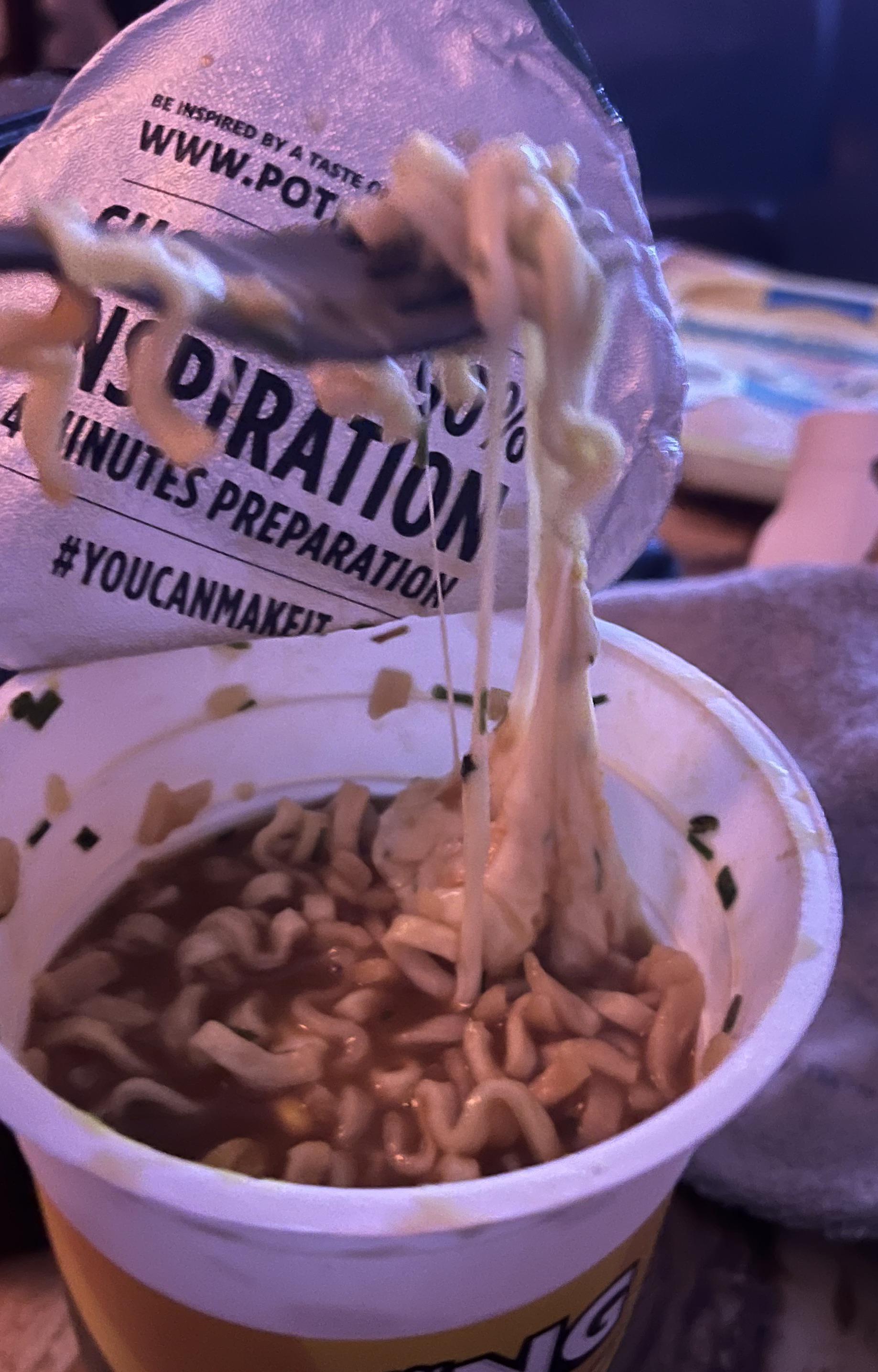 Took a leaf from the ramen Reddit and added cheese to pot noodle r/drunkencookery