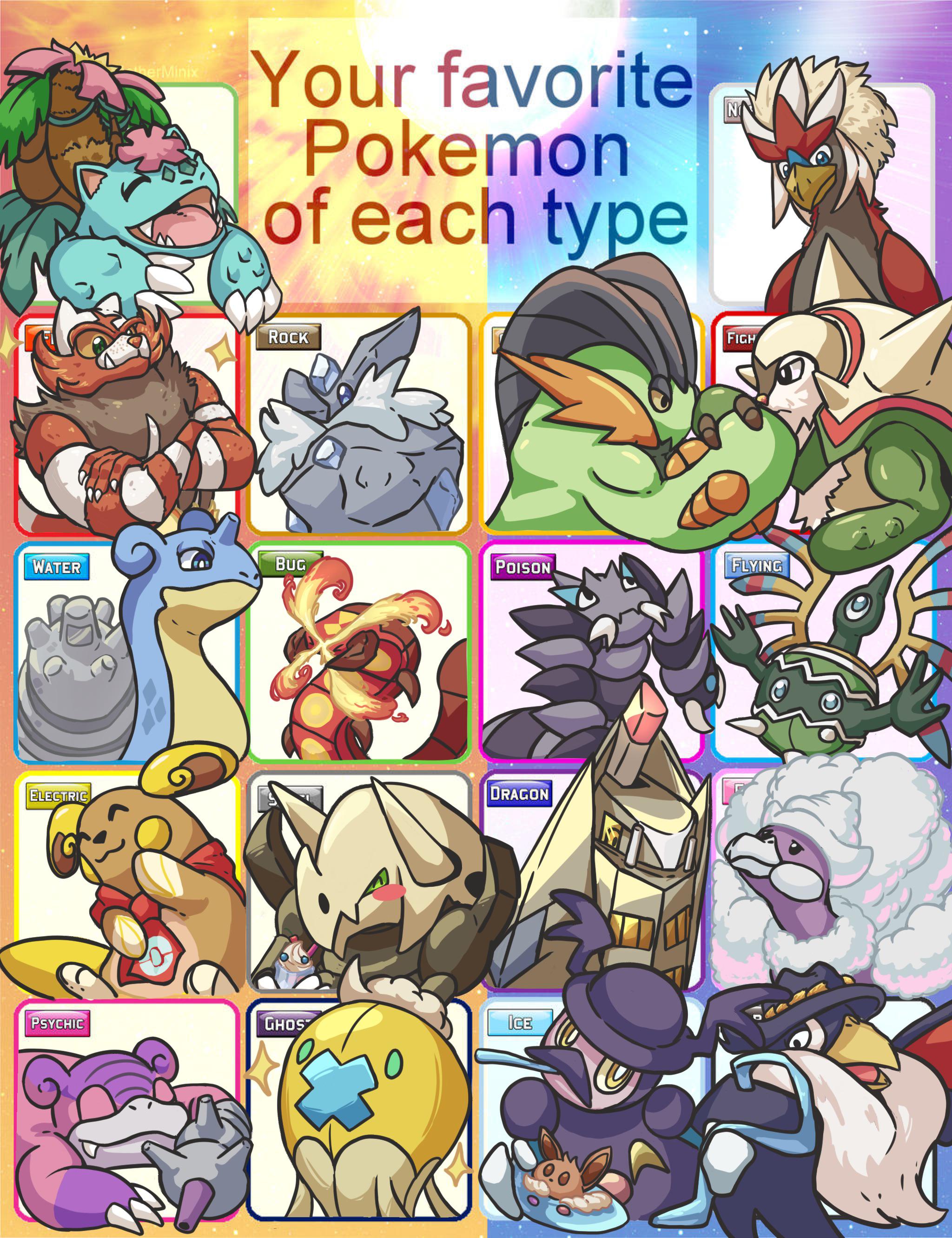 Favorite Pokémon of Each Type r/Pokemonart