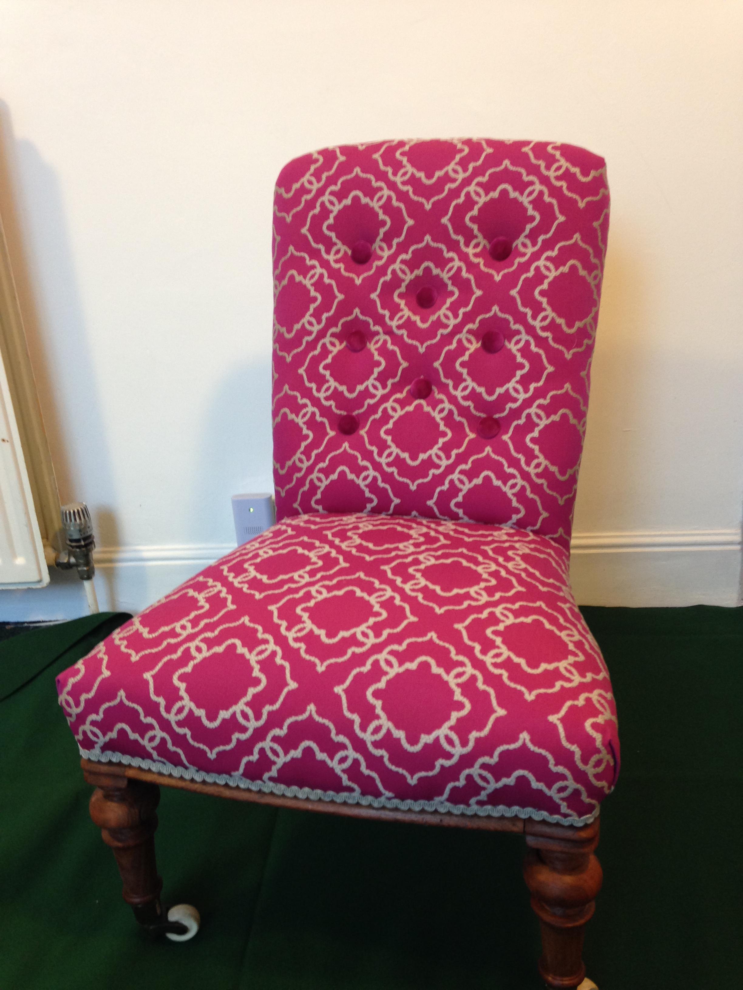 First attempt a real upholstery! Victorian Nursing Chair was purchased