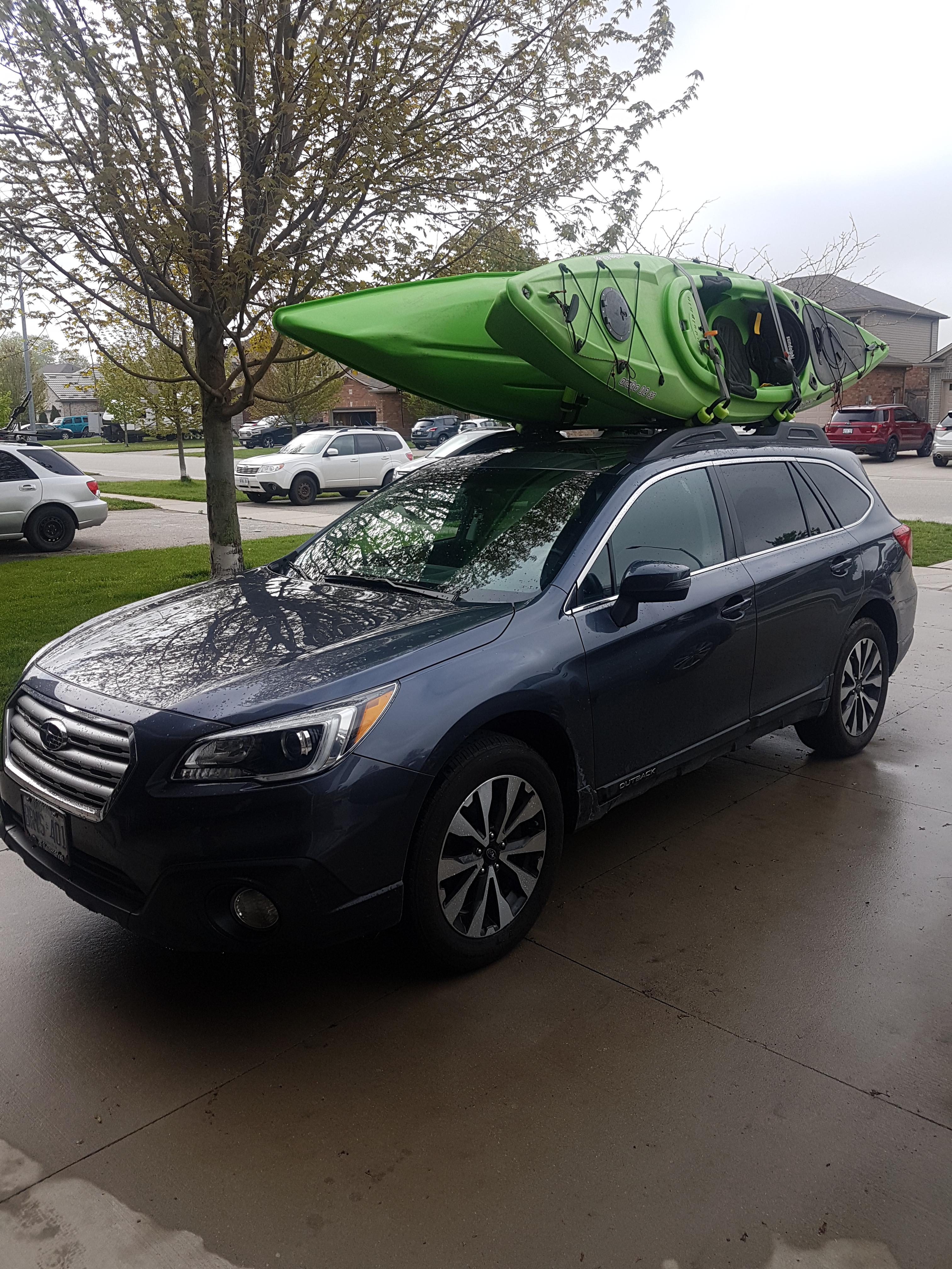 First time using my new 2017 outback limited to take out the kayaks