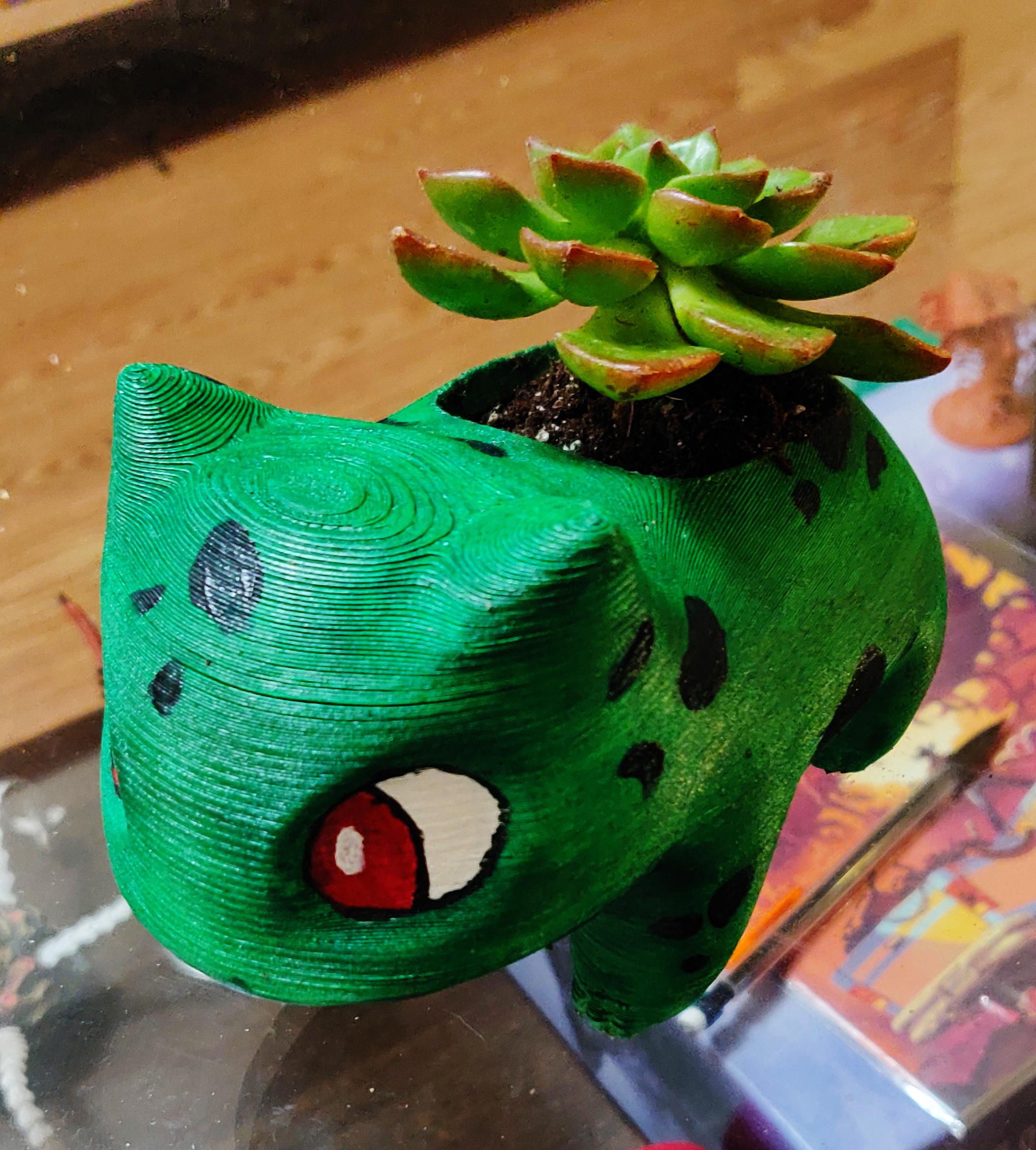 Painted a 3d printed Bulbasaur planter! r/pokemon