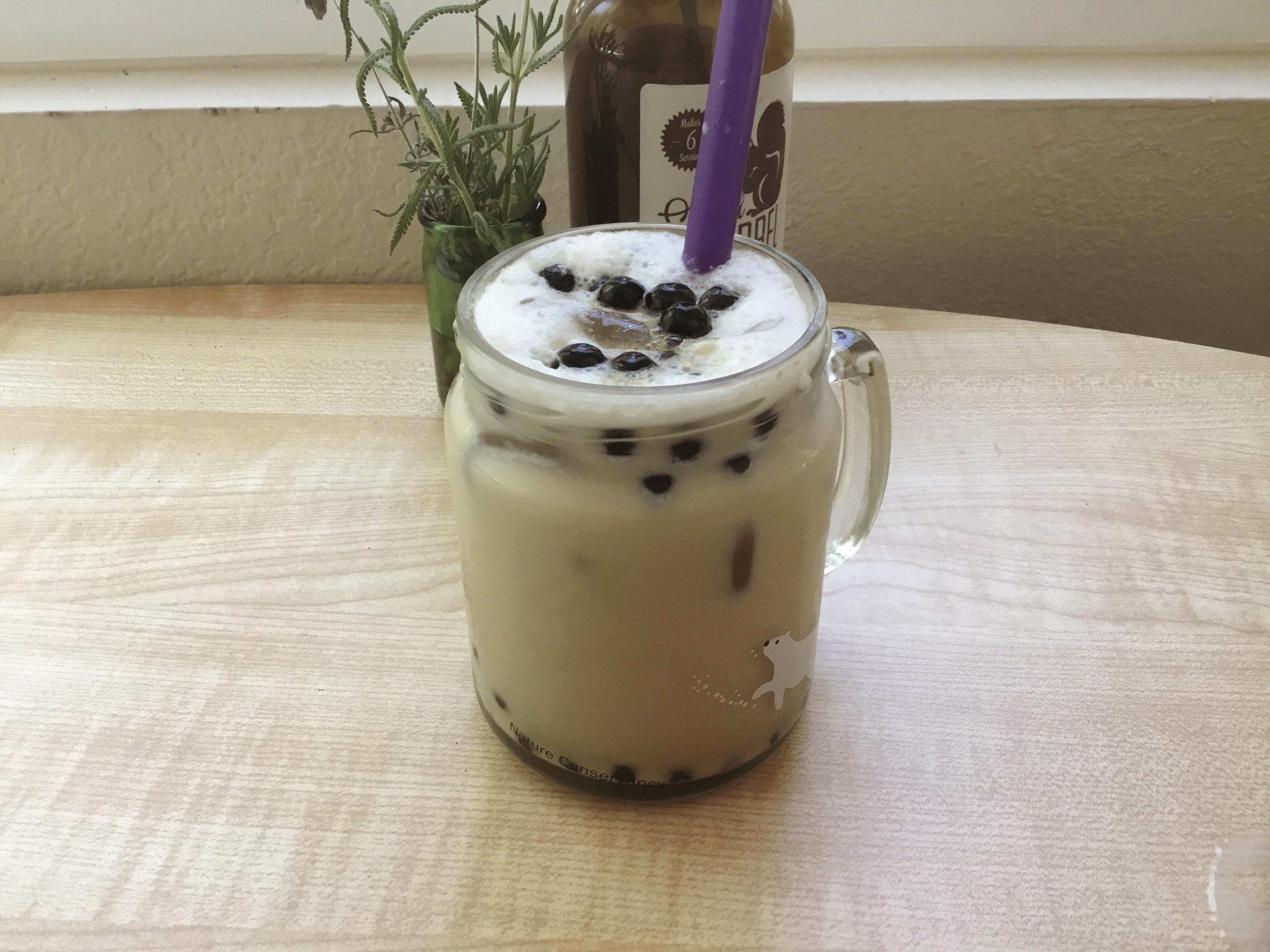 Homemade foamy Brown sugar boba milk tea r/SFBobaAddicts