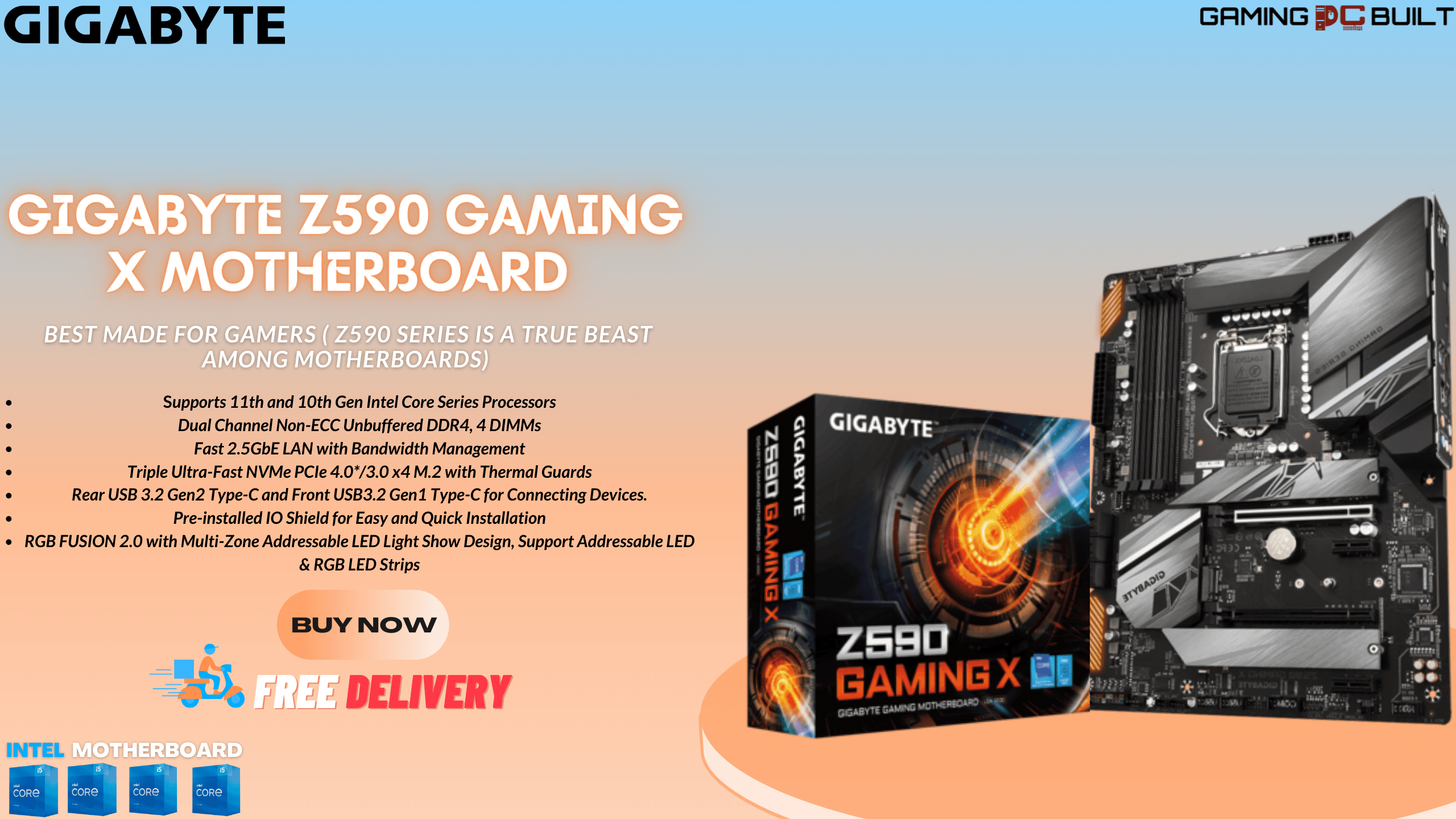 Gigabyte Z590 Gaming X Motherboard GamingPCBuiltIndia