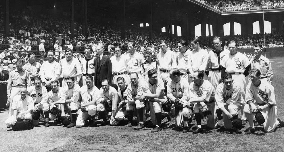 1933 American League AllStars Team Photo, (Champion of the First MLB