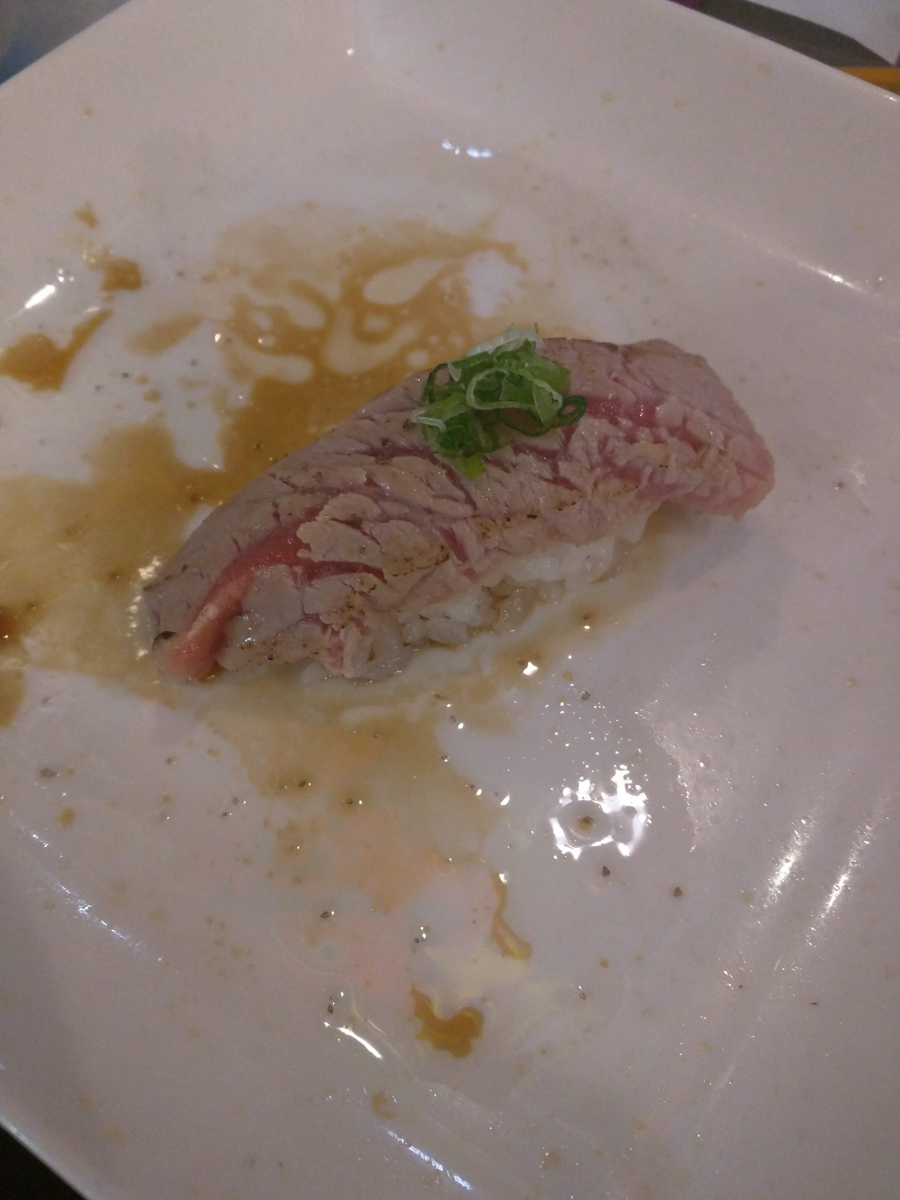 Seared Toro Nigiri Doused in Truffle Oil and Ponzu r/sushi