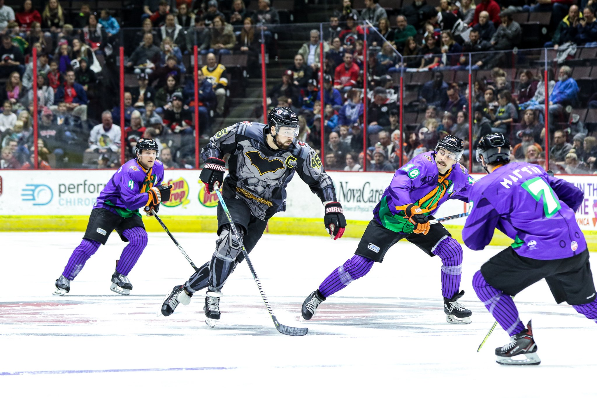 Batman and Joker Hockey Jerseys at ECHL Hockey Game r/batman