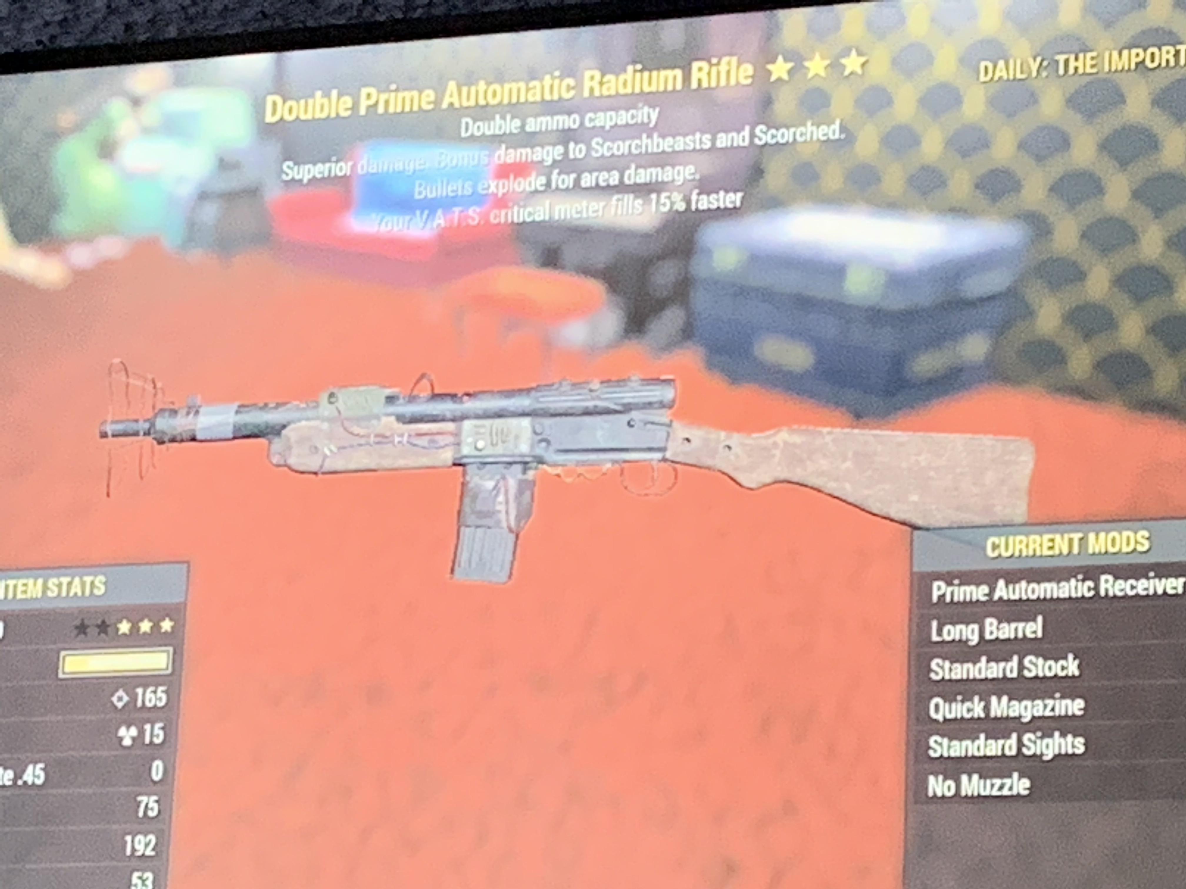 [XB1] H rare de radium rifle max level. W 2 legacy flamers or 1