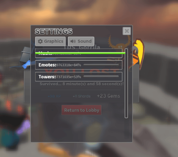 Cursed sound settings. TDS_Roblox