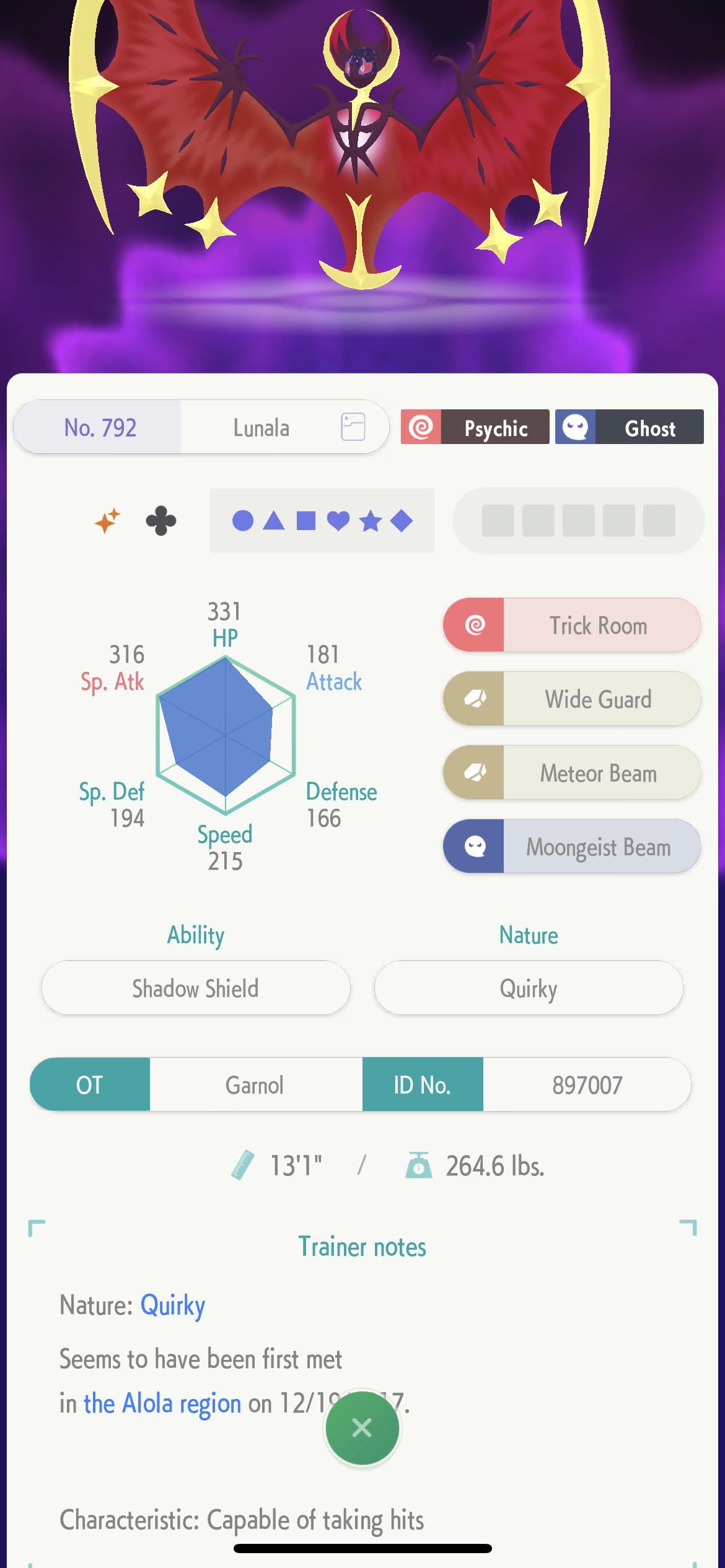 Why is my Lunala illegal? r/PokemonSwordAndShield