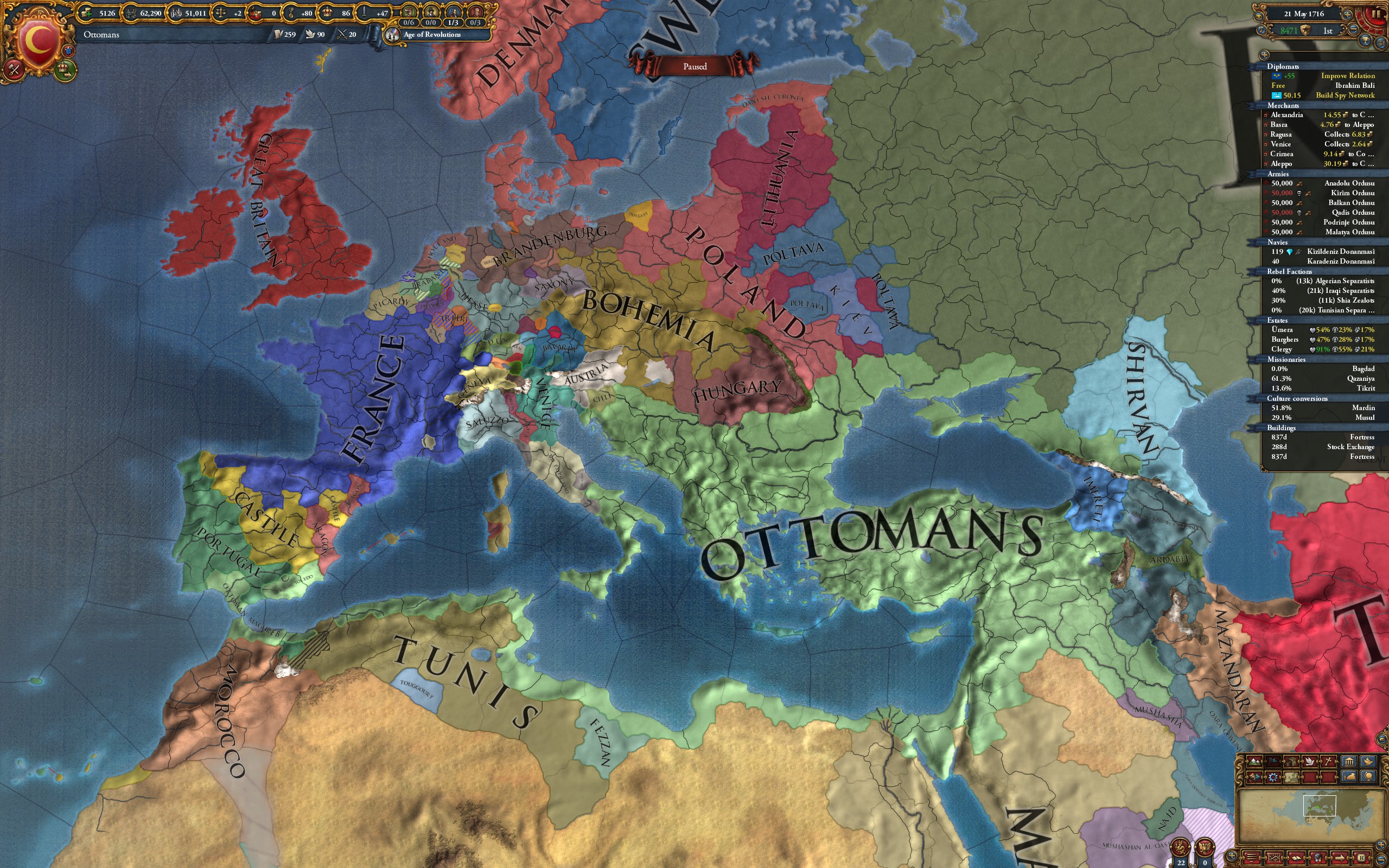 Orthodox Ottoman 1716, Regency until 1721 Roman Empire possible? r/eu4