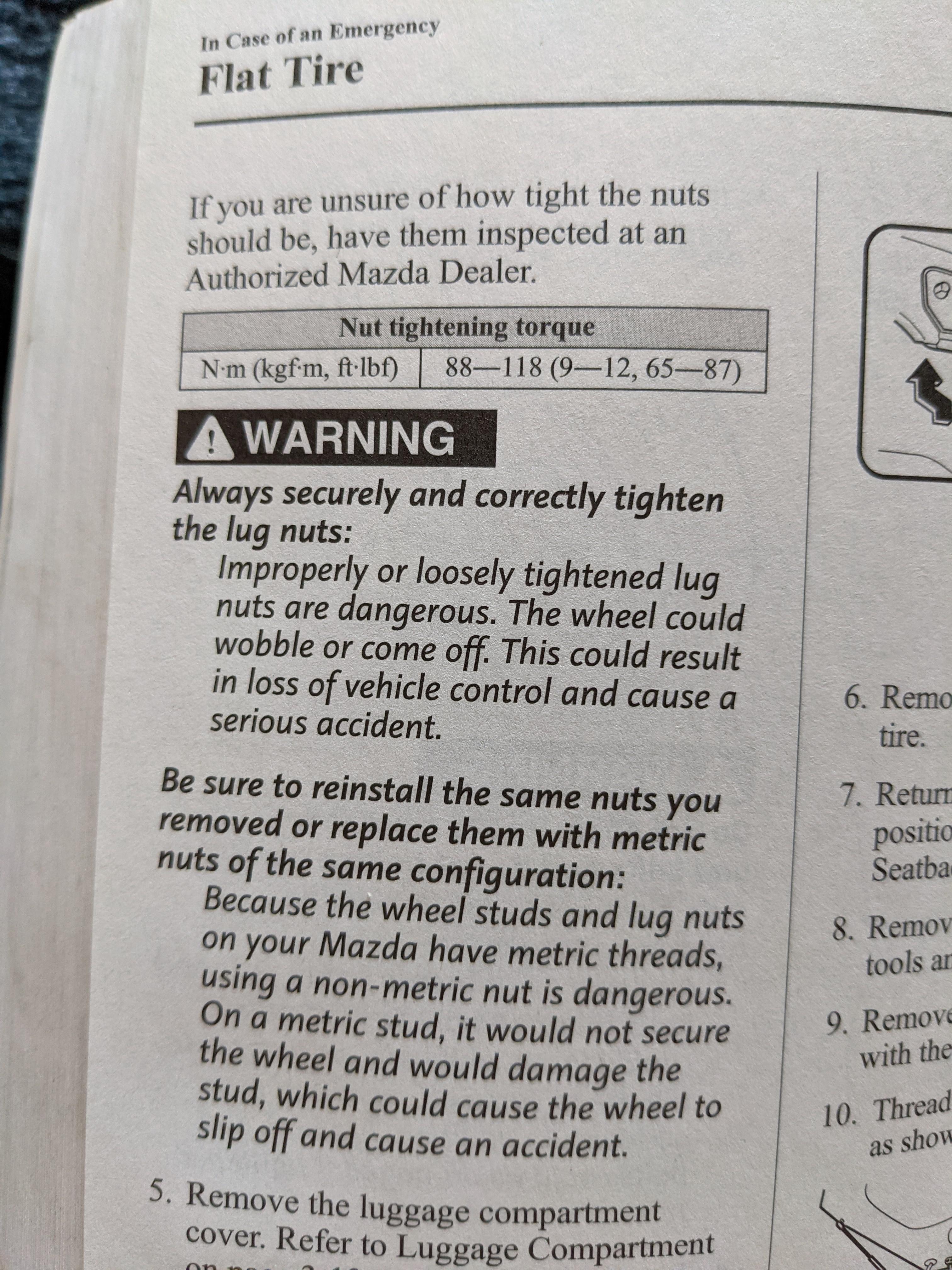 Lug nut tightening torque 2013 Mazda 2? What should my footpound be
