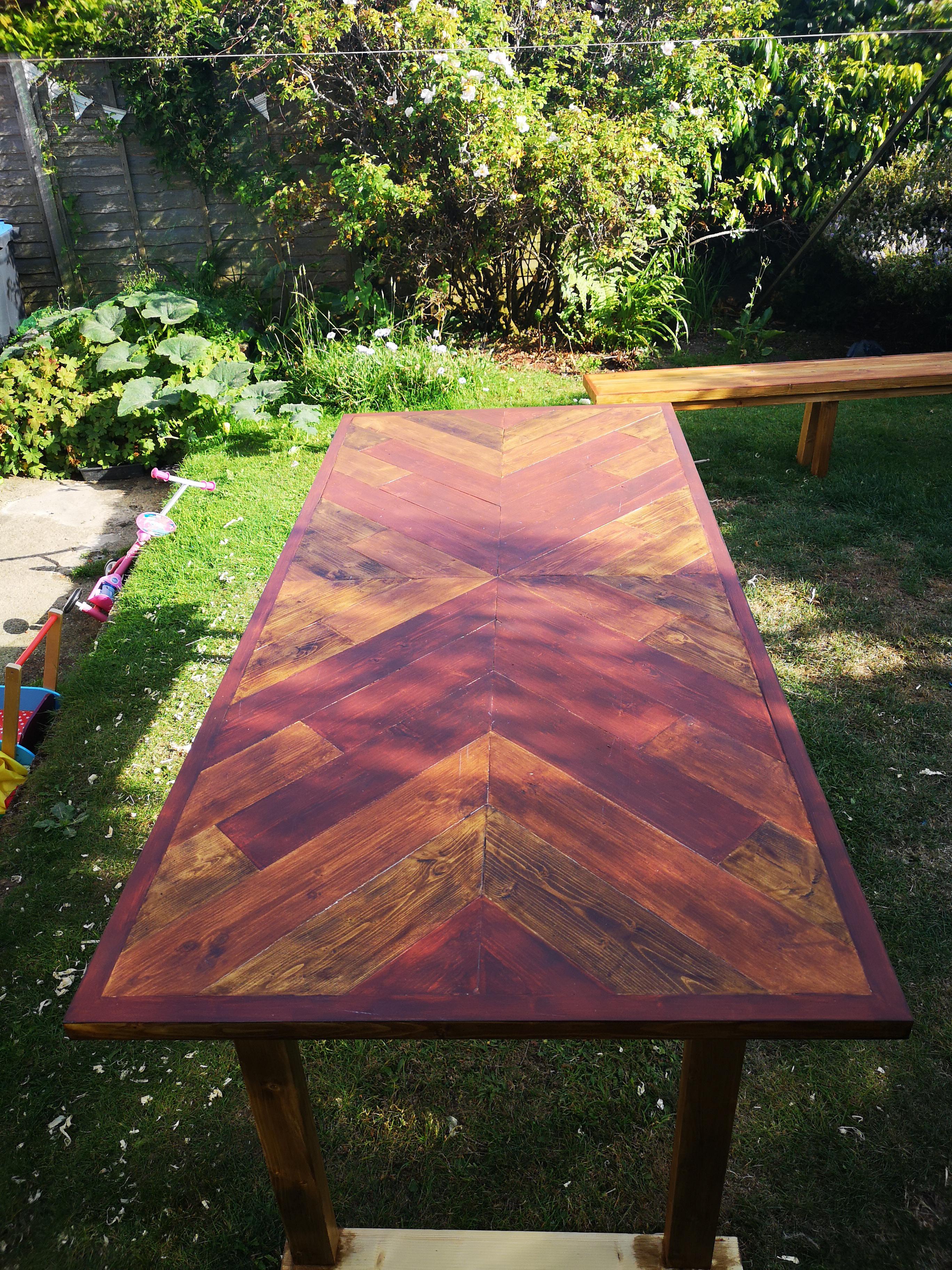 Just finished up this dining table . Such a savage amount of sanding