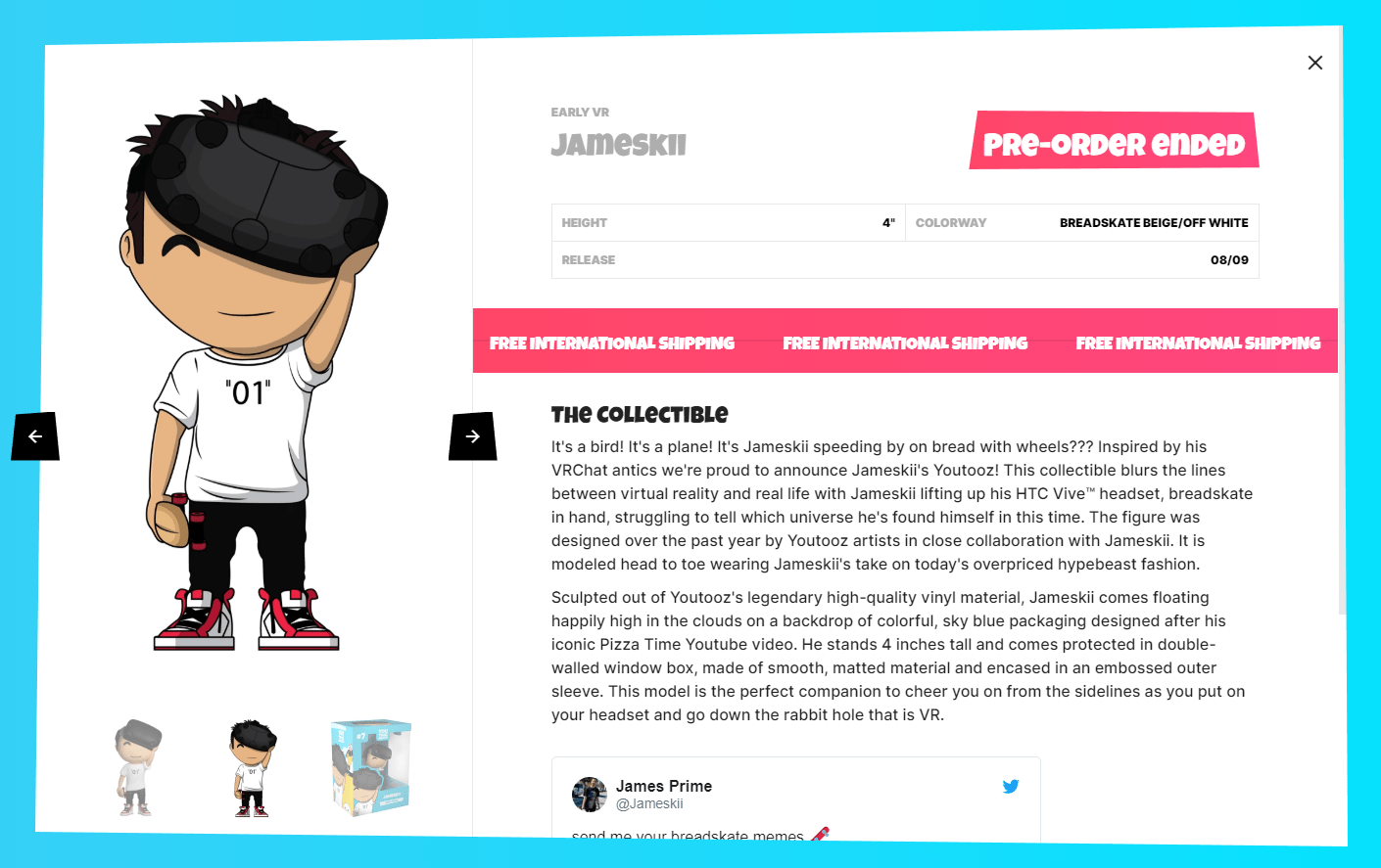 Jameskii Orders Closed! Thanks to Everyone who bought a Figure and