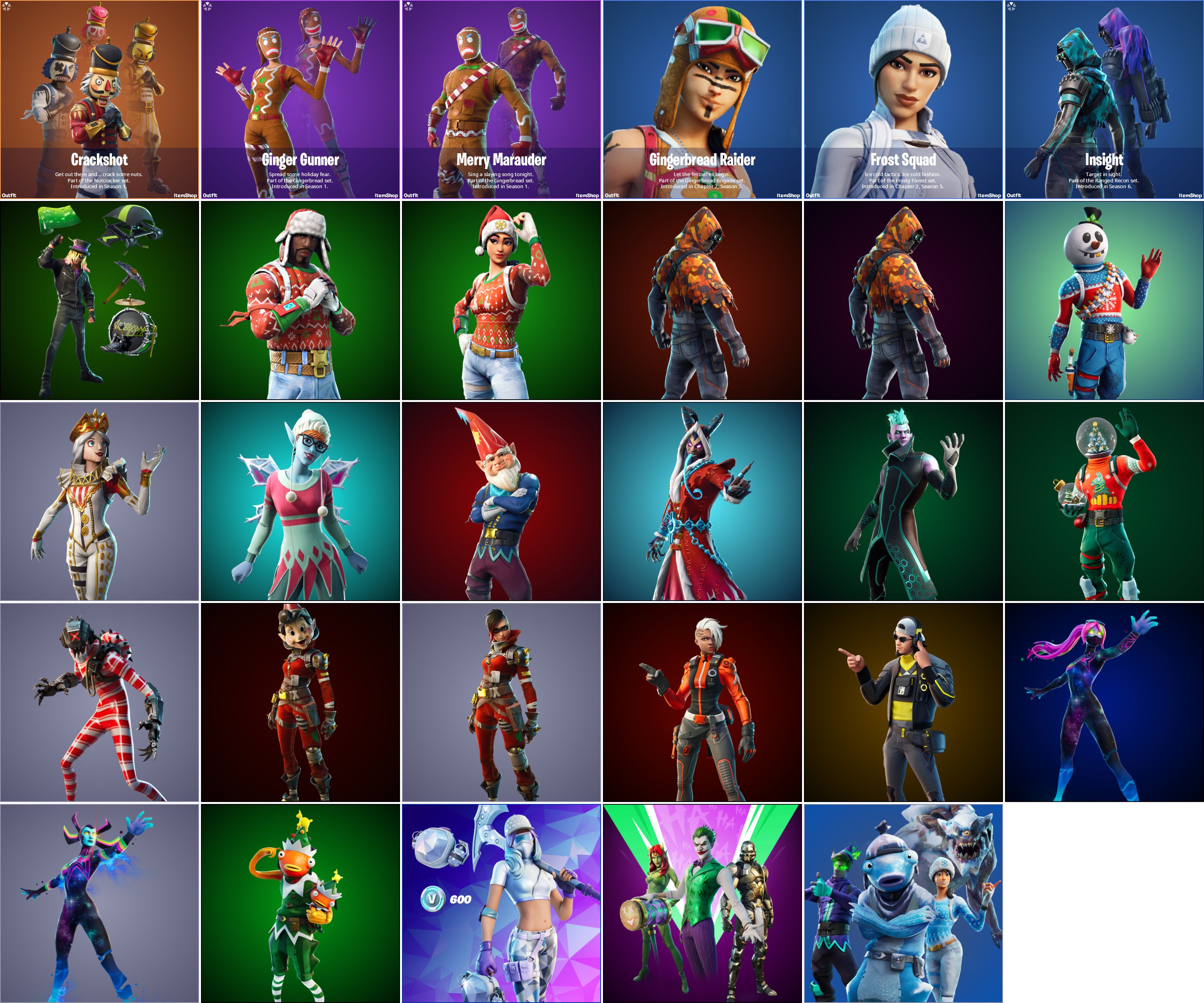 These are the skins that got the image for the updated item shop layout