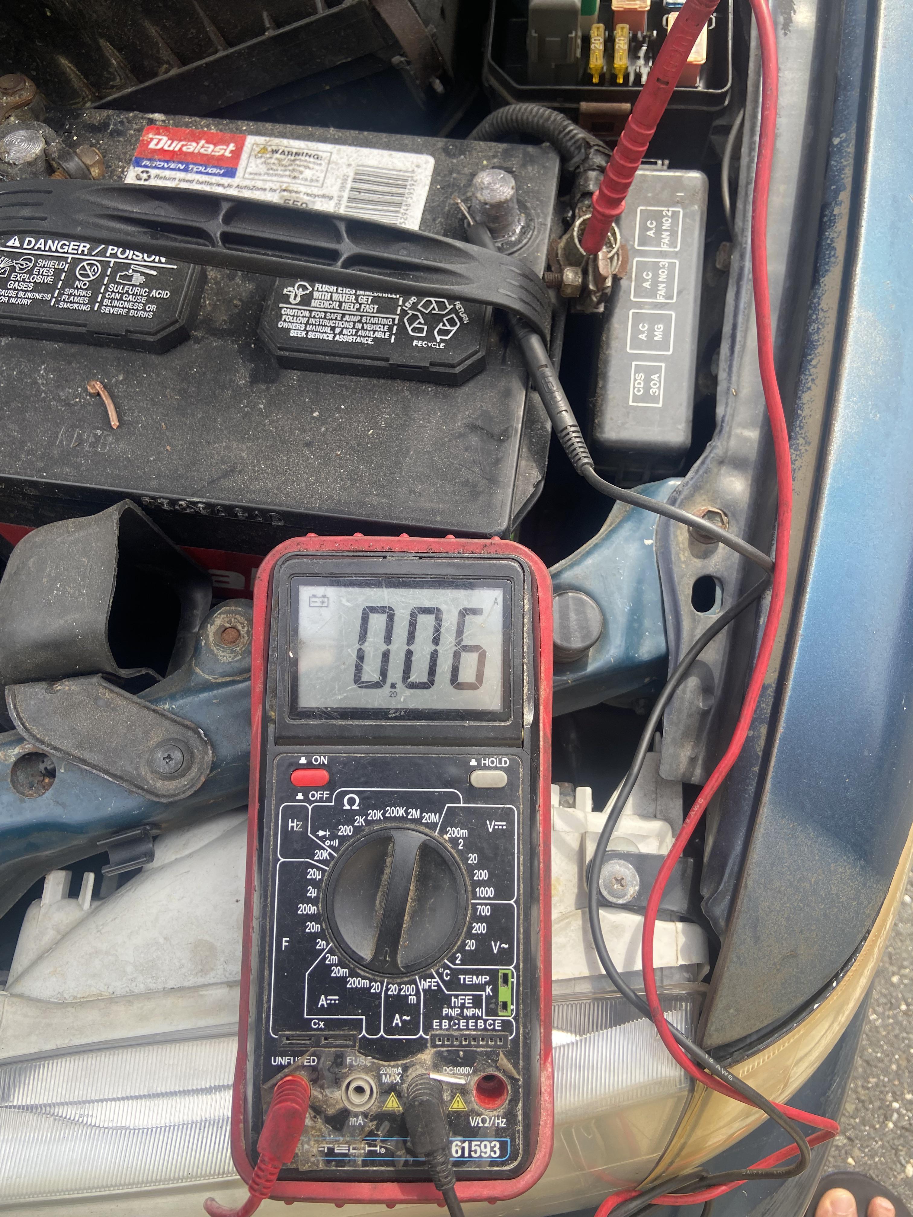 Is this the correct way to measure parasitic draw? r/AskMechanics