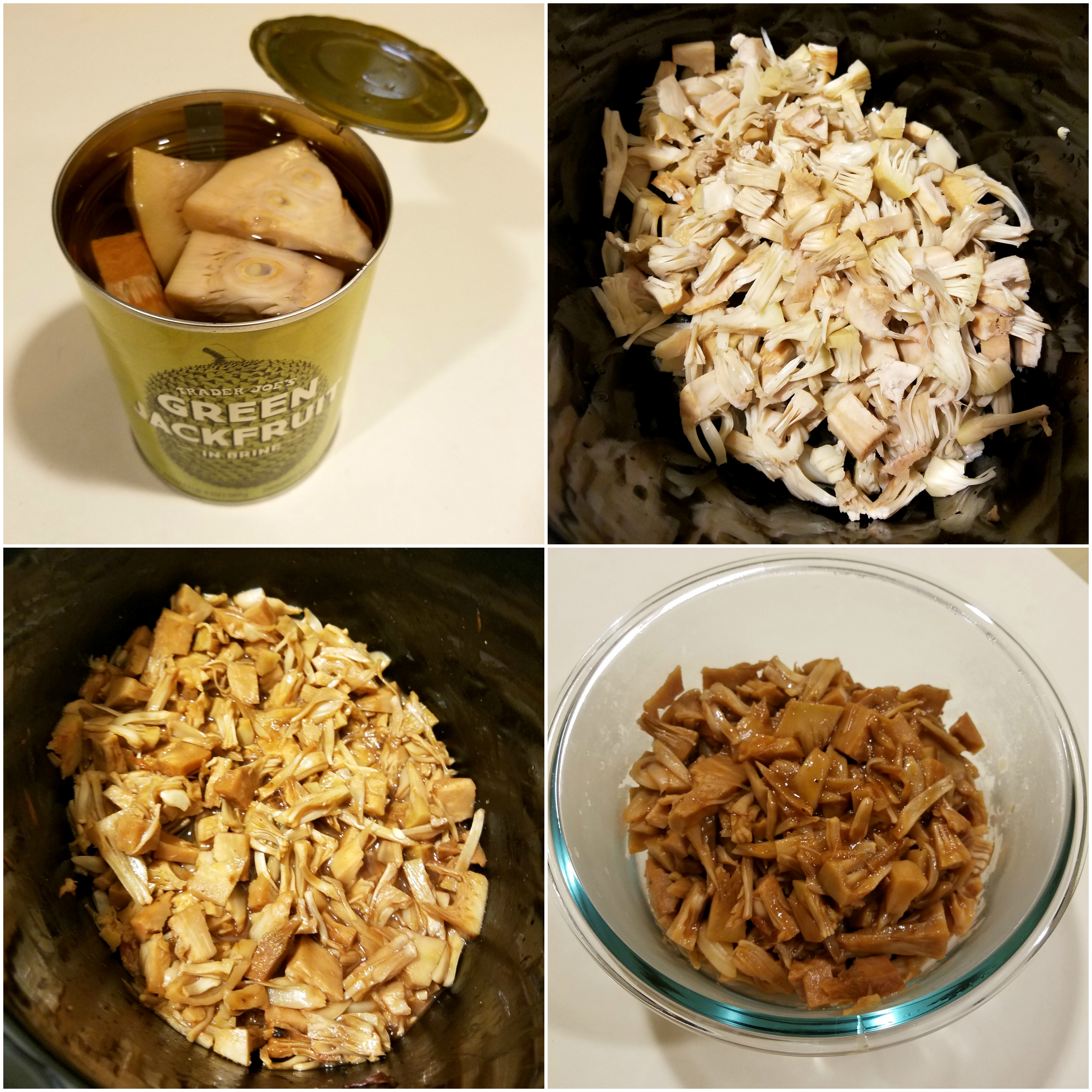 Vegan Jackfruit "Pulled Pork" Recipe (300 cals for the entire crock pot