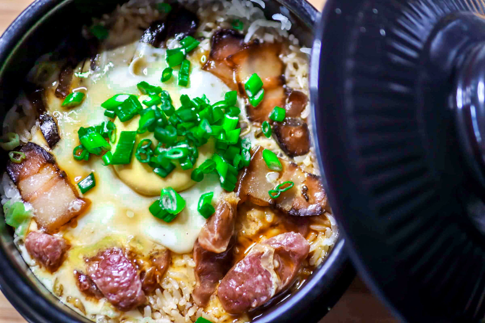 Clay Pot Rice w/ Chinese Sausage and Cured Pork Belly r/budgetfood
